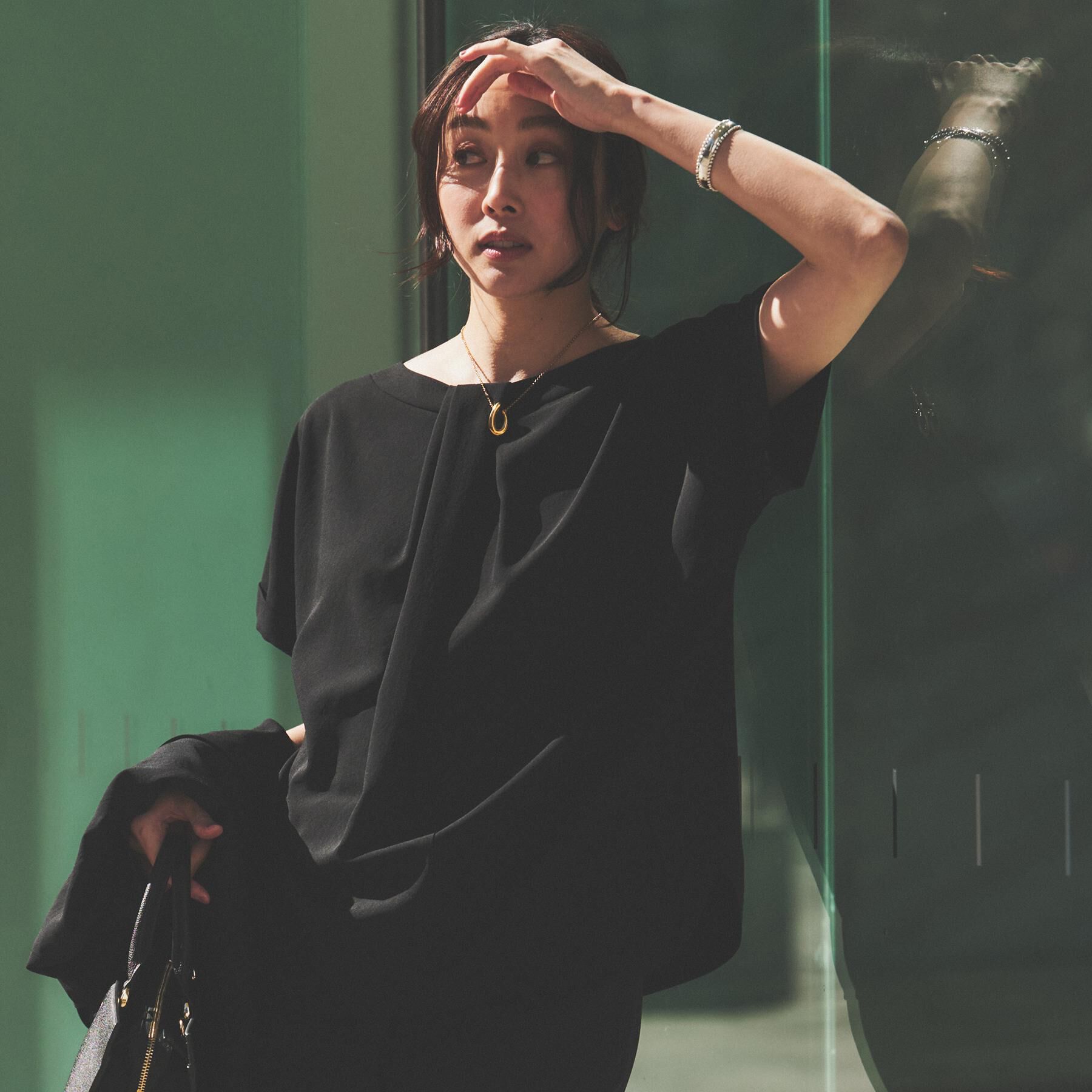 UNTITLED「【セットアップ可/接触冷感/イージーケア】リラクミスト　2WAYブラウス」|シャツ・ブラウス|