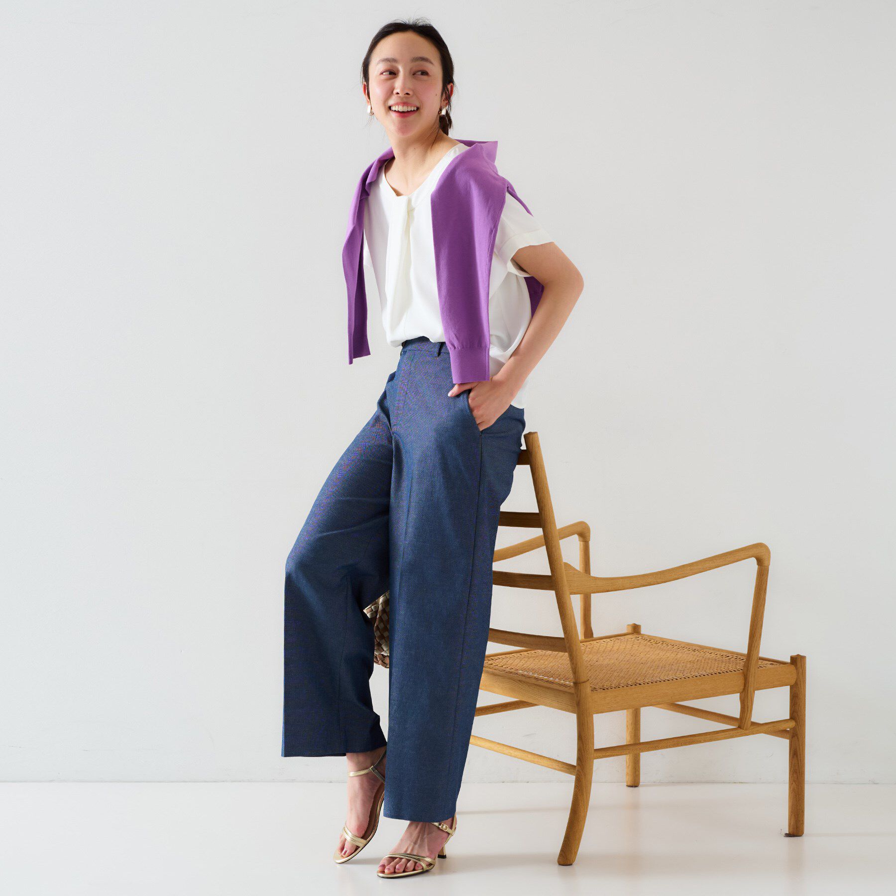 UNTITLED「【セットアップ可/接触冷感/イージーケア】リラクミスト　2WAYブラウス」|シャツ・ブラウス|