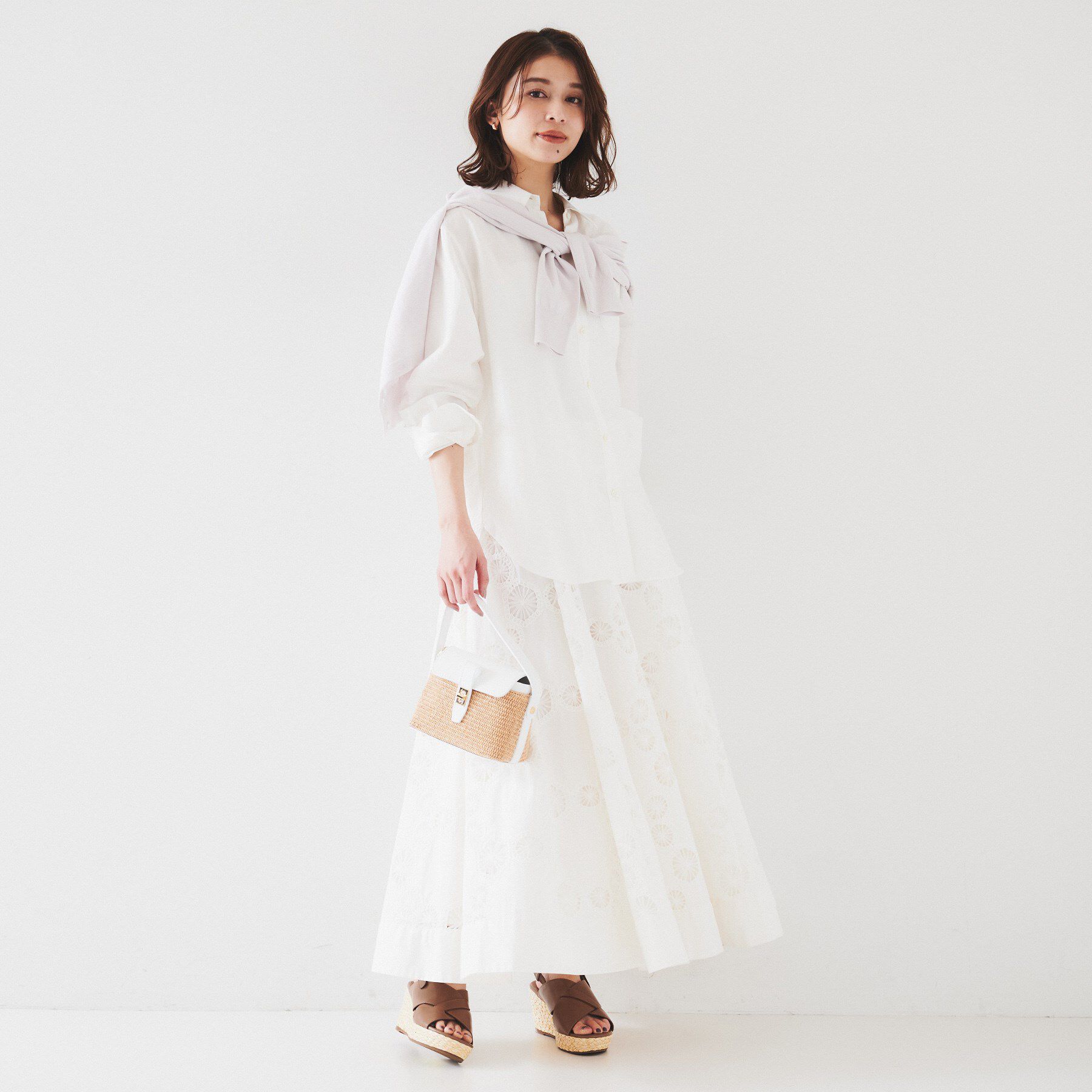 UNTITLED「【セットアップ可能/手洗い可】リネン混 ベーシックシャツ」|シャツ・ブラウス|