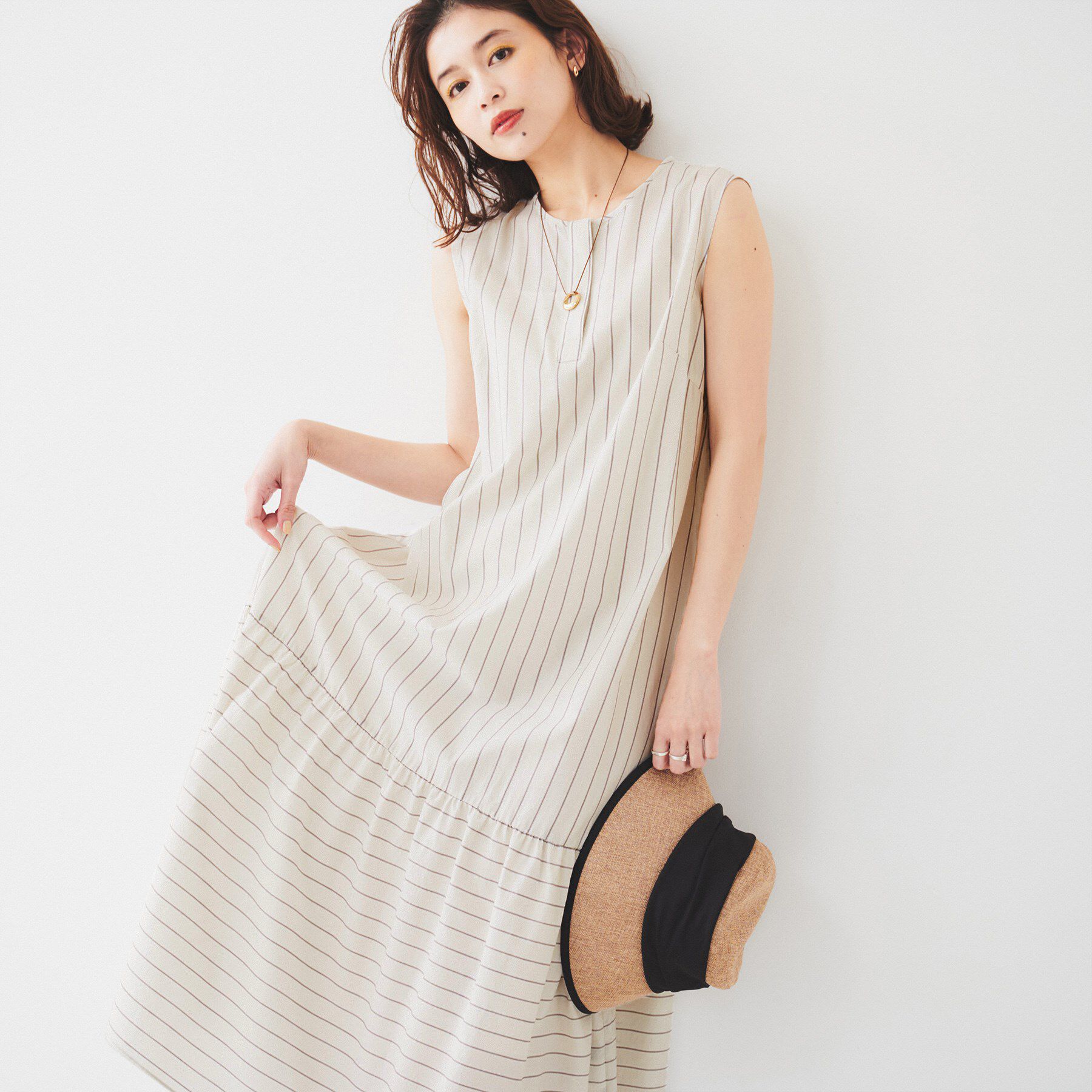 UNTITLED「【洗える/夏ワンピ】ストライプワンピース」|ワンピース|