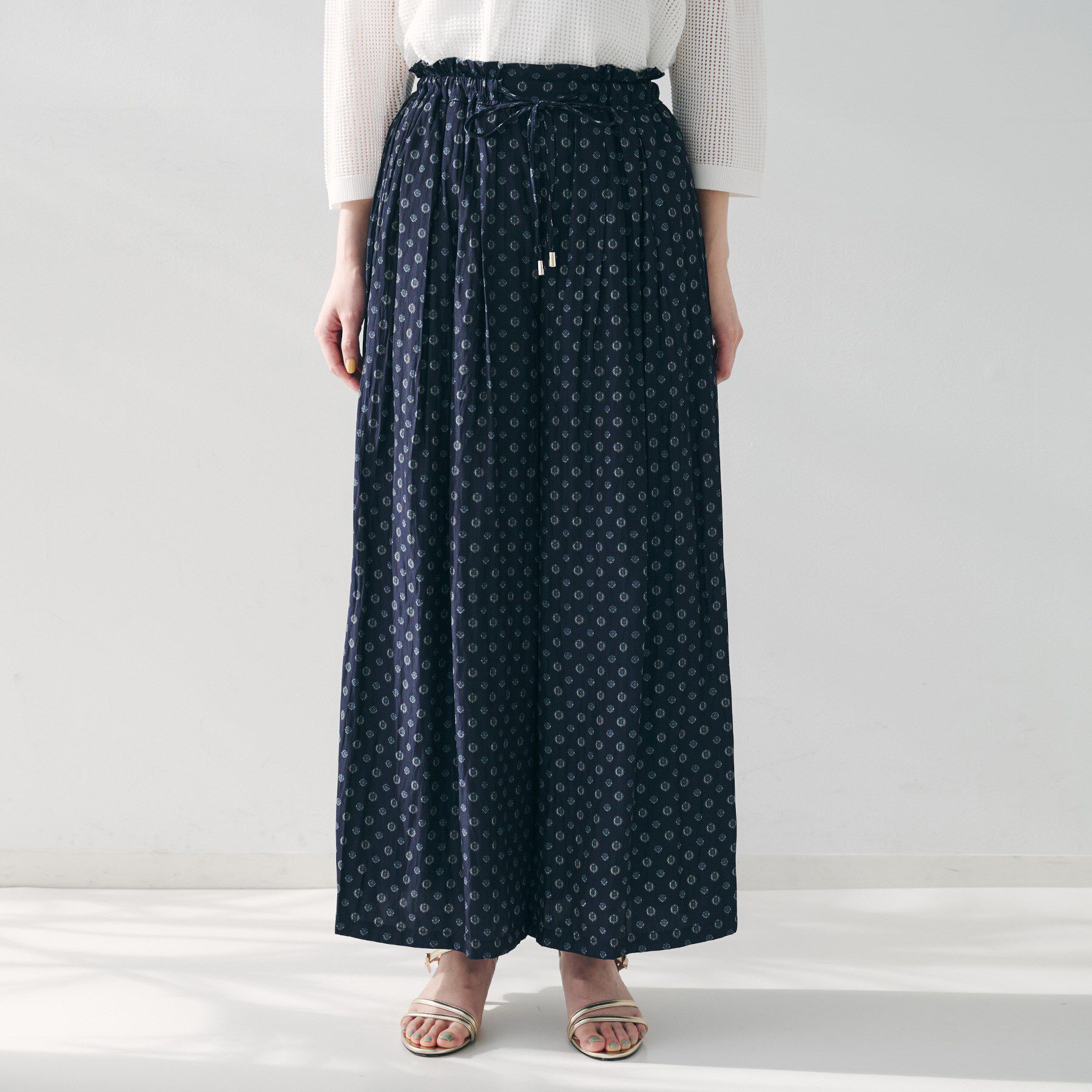 UNTITLED「【セットアップ可能/ウエストゴム】小紋柄パンツ」|その他|