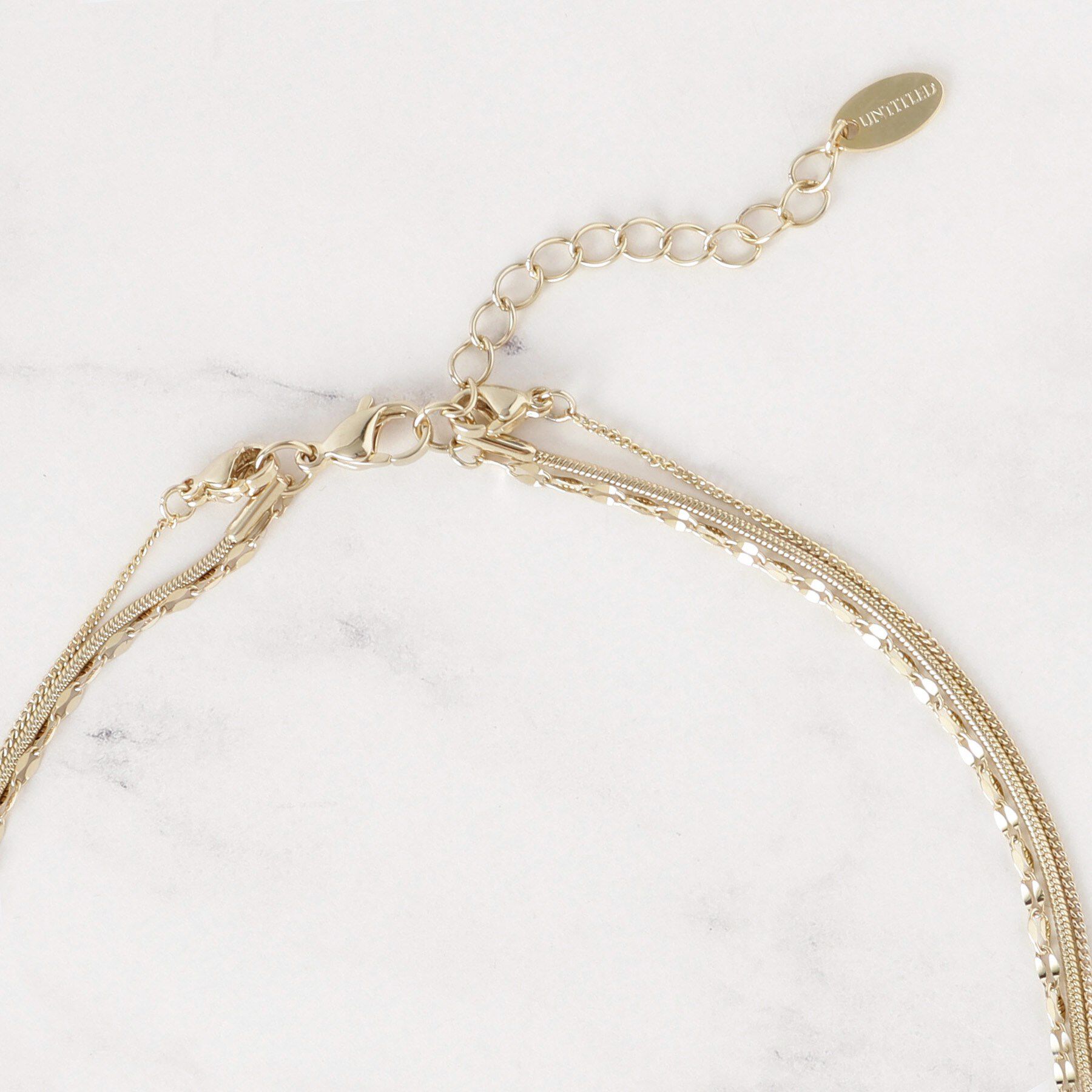 UNTITLED「【ステンレス】レイヤードチェーンネックレス」|ネックレス|