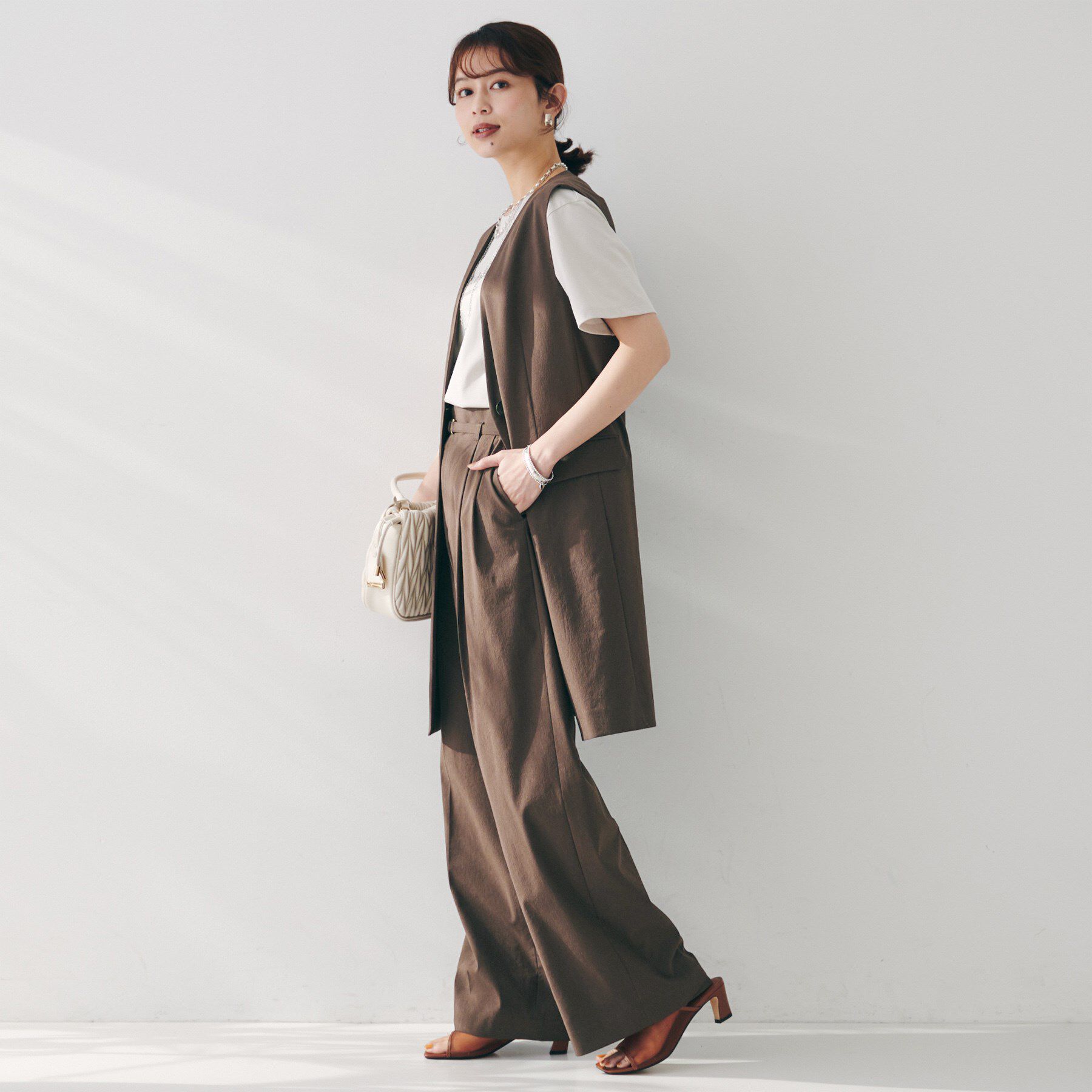 UNTITLED「【セットアップ可能／オンオフ】ラミー混カラーレスジレ」|ベスト・ジレ|