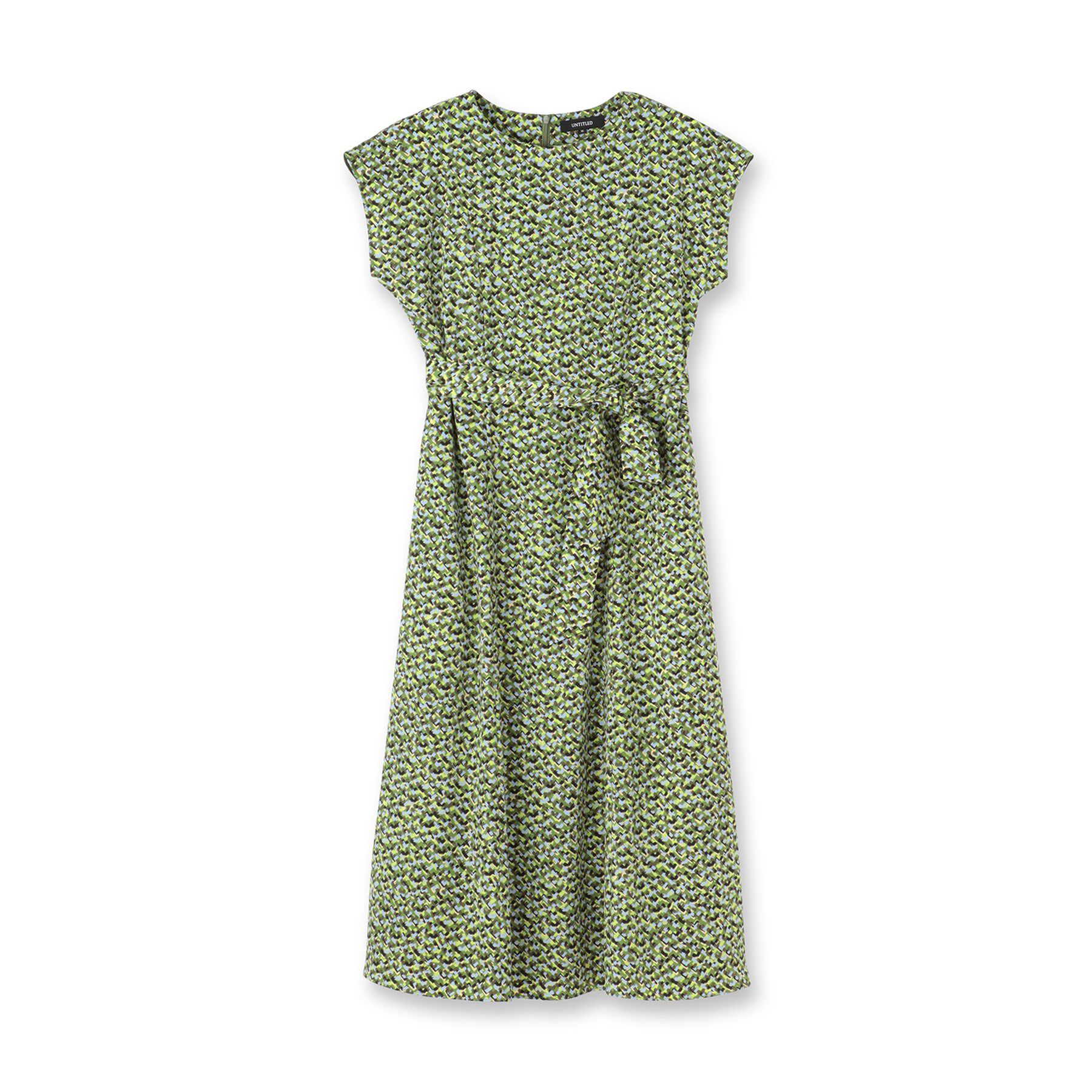 UNTITLED「【きれいめ/洗える/夏ワンピ】モザイク柄ワンピース」|ワンピース|