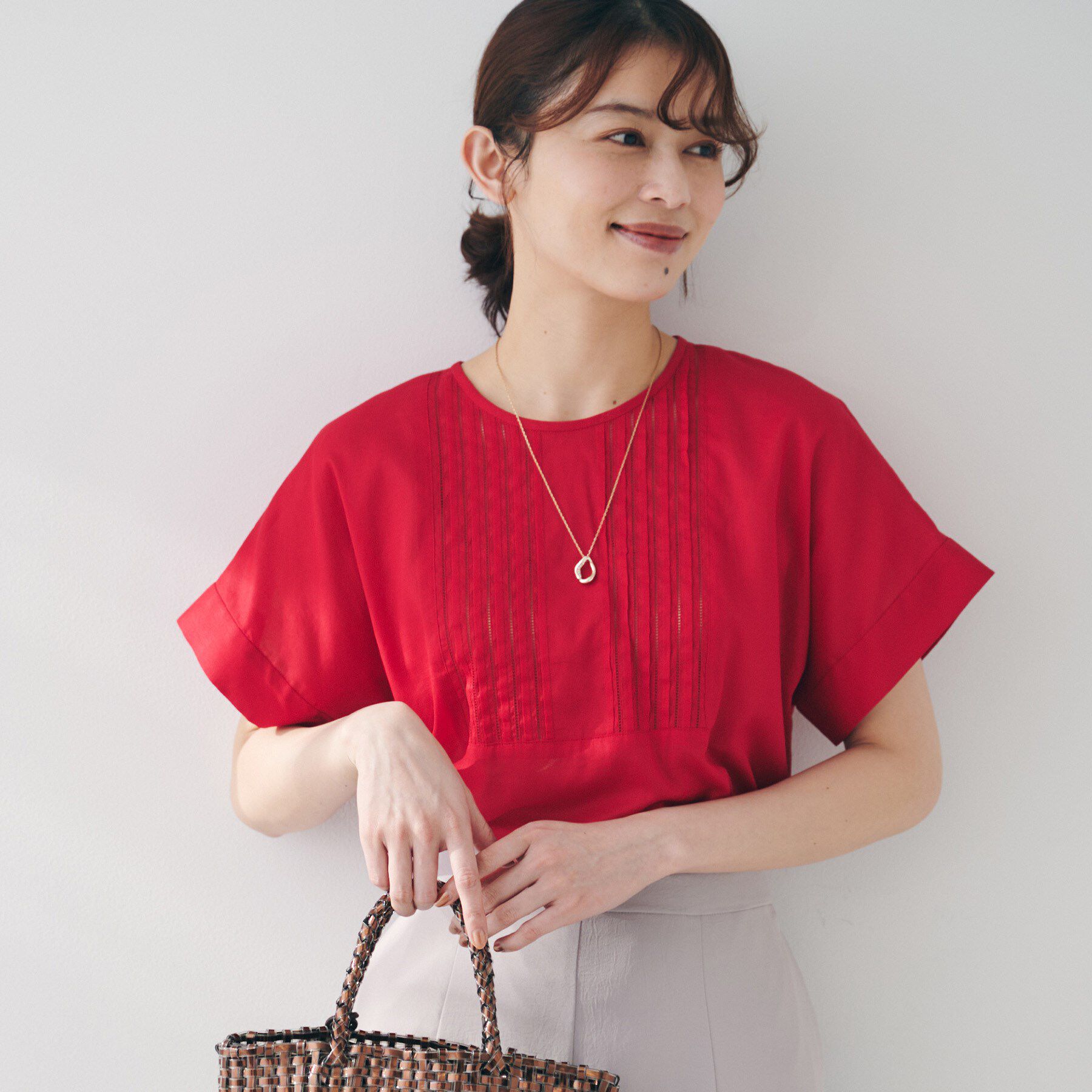 UNTITLED「【洗える】コットンピンタックブラウス」|シャツ・ブラウス|