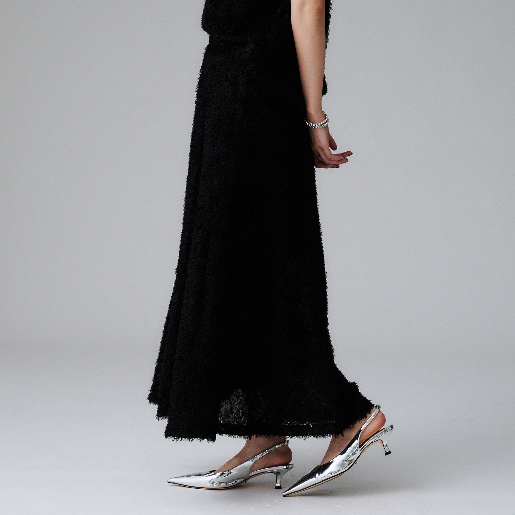 UNTITLED「【セットアップ可/後ろウエストゴム】フェザーマーメイドスカート」|スカート|