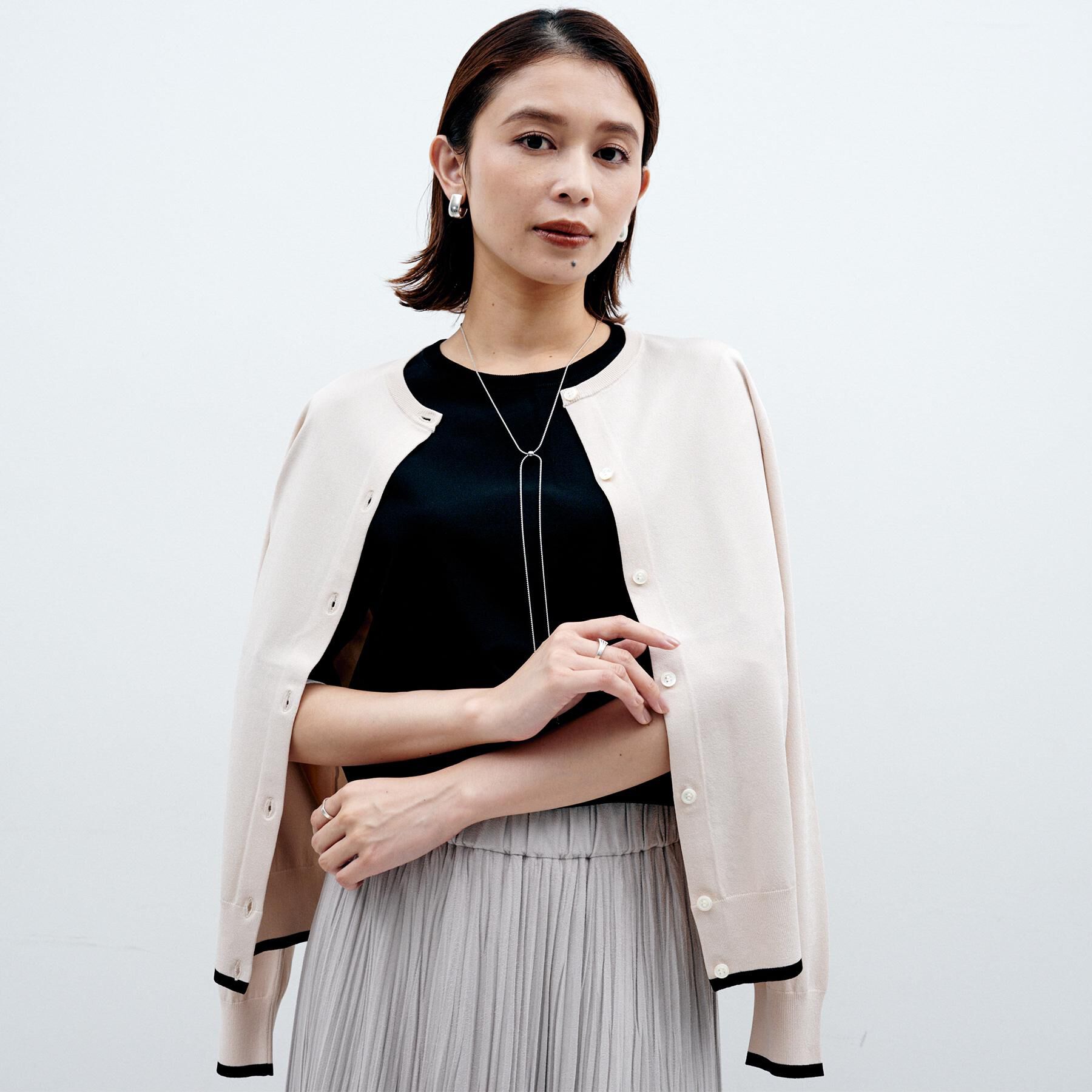 UNTITLED「【アンサンブル可/薄手】ベーシッククルーネックカーディガン」|カーディガン|