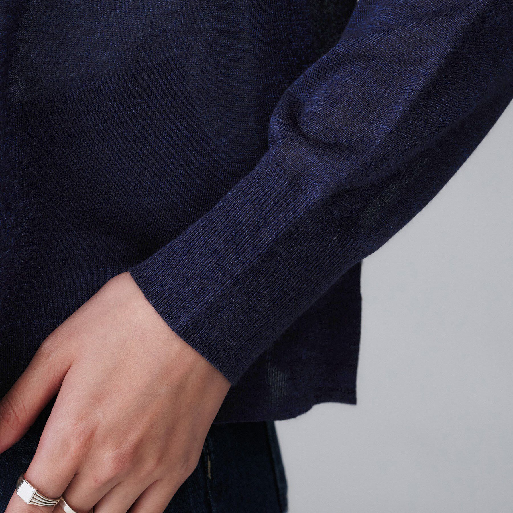 UNTITLED「【前後2WAY/アンサンブル可/ゆったり】シアーカーディガン」|カーディガン|