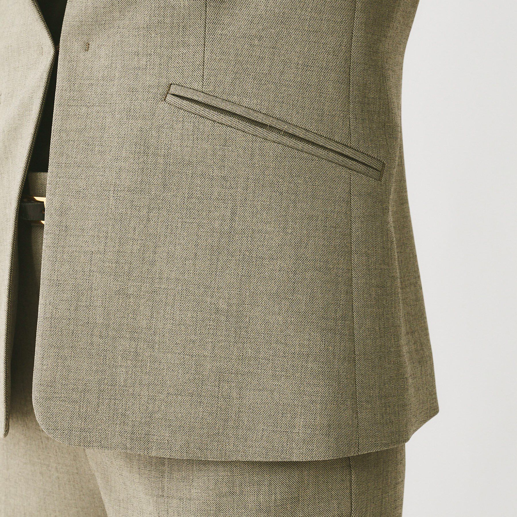 UNTITLED「【洗える/お仕事スーツ】ドライメランジ カラーレスジャケット」|ノーカラージャケット|