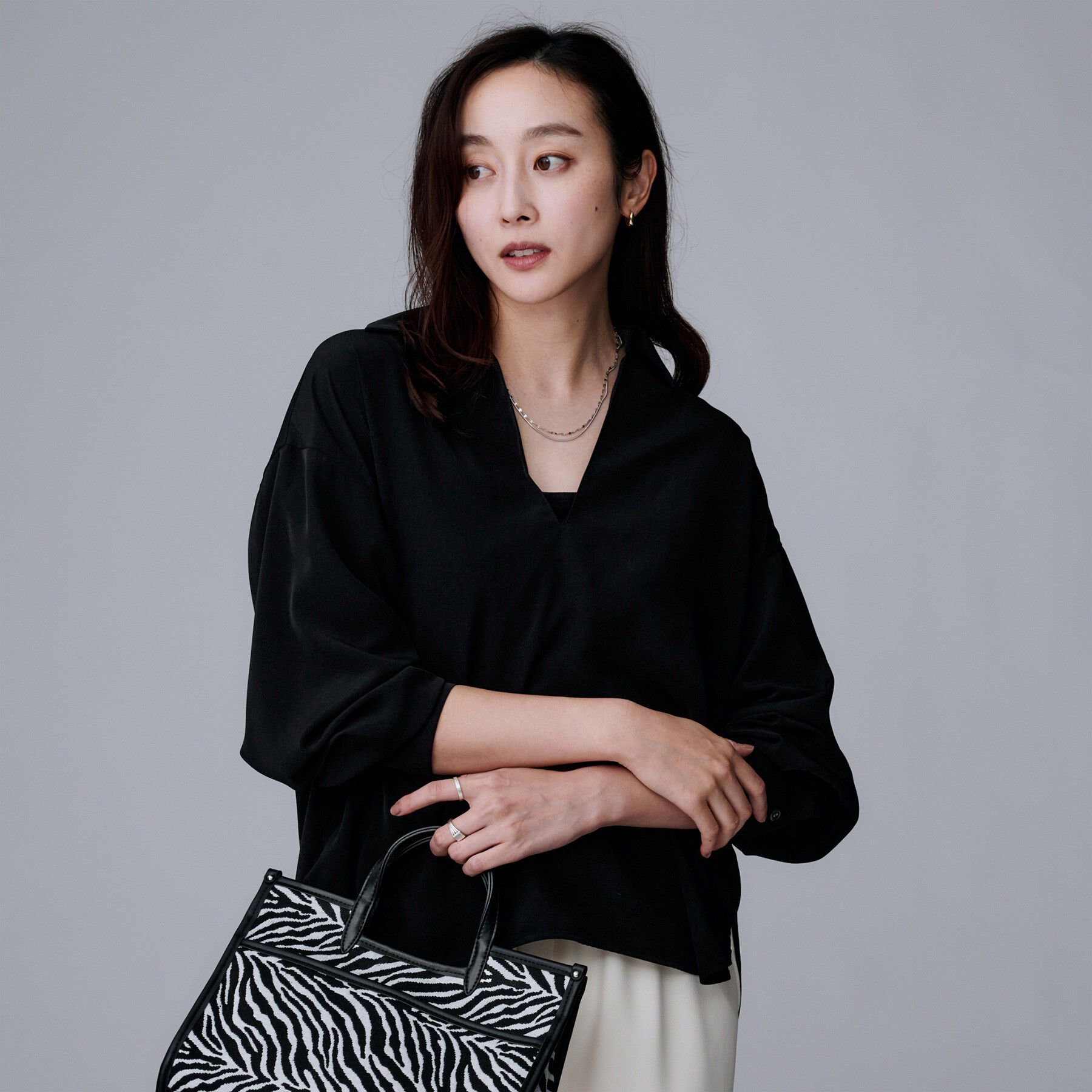 UNTITLED「【セットアップ可/スキッパー/ゆったり】リラクパウダーシャツ」|シャツ・ブラウス|