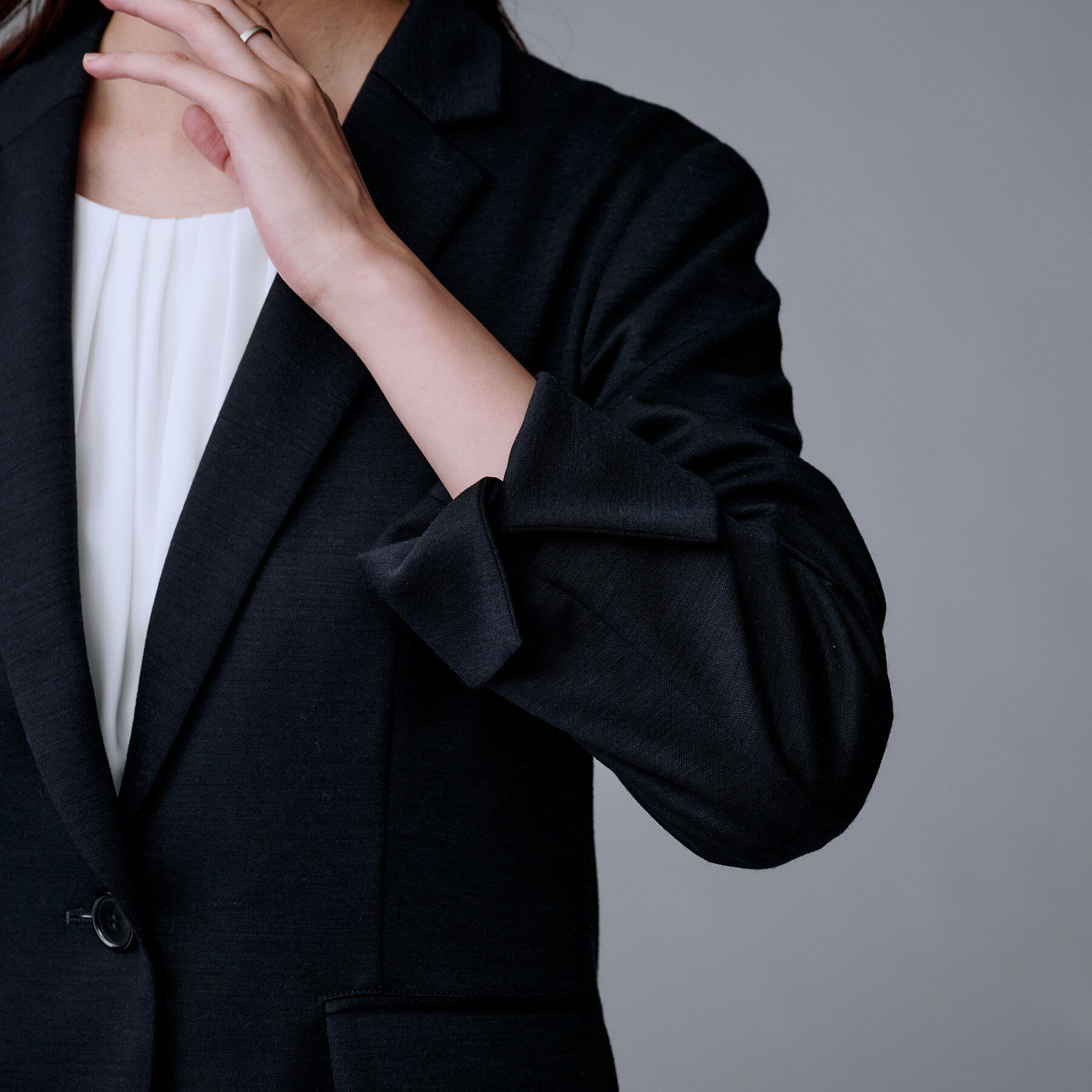 UNTITLED「【洗えるスーツ／ストレッチ】ウール混ジャージ テーラードジャケット」|テーラードジャケット|