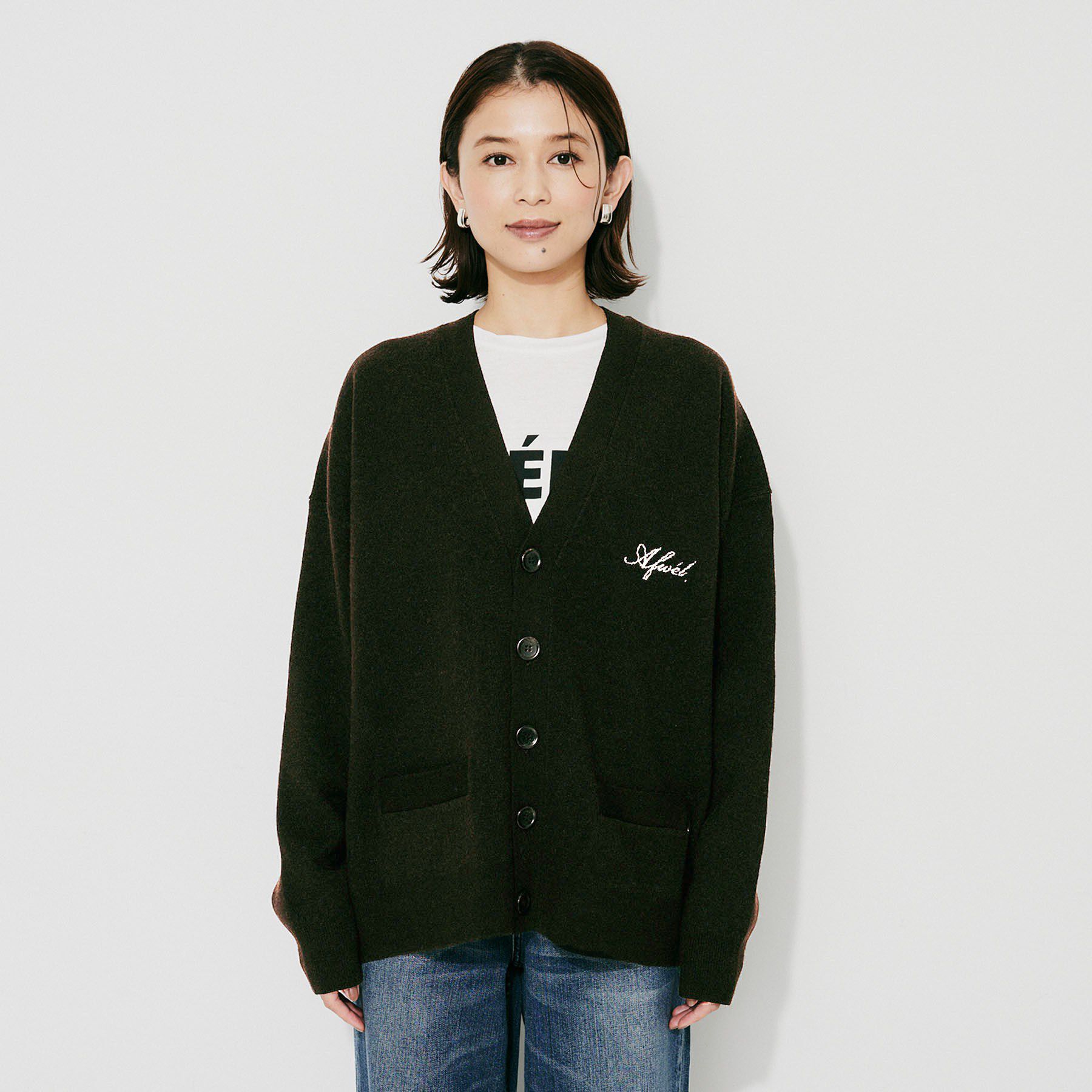 UNTITLED「【St．Johns 3rd Club】ロゴVネック カーディガン」|カーディガン|