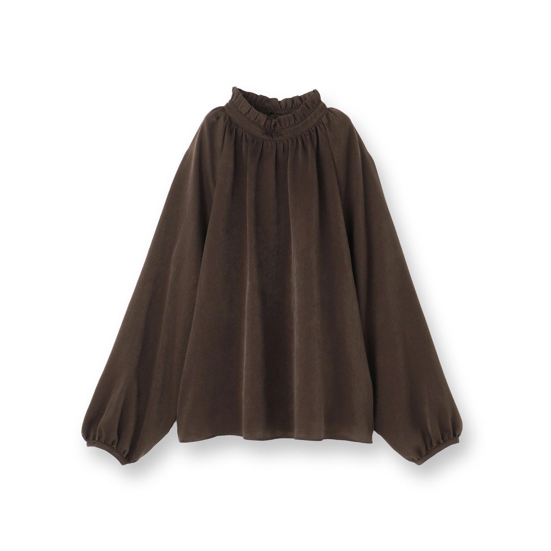 UNTITLED「【エレガント/お仕事着にも】スタンドフリルネック ブラウス」|シャツ・ブラウス|