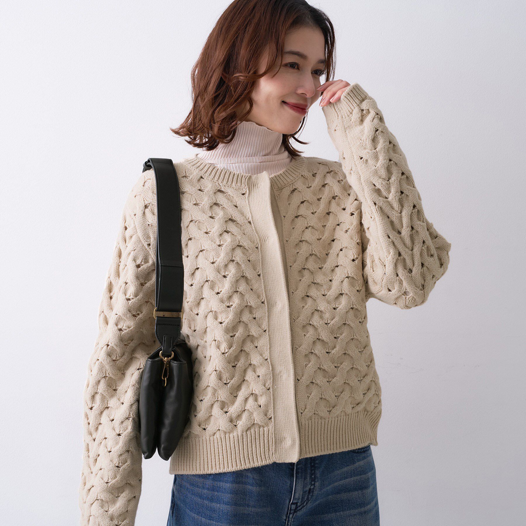 UNTITLED「【Liyoca】3G変形ケーブルカーディガン」|カーディガン|
