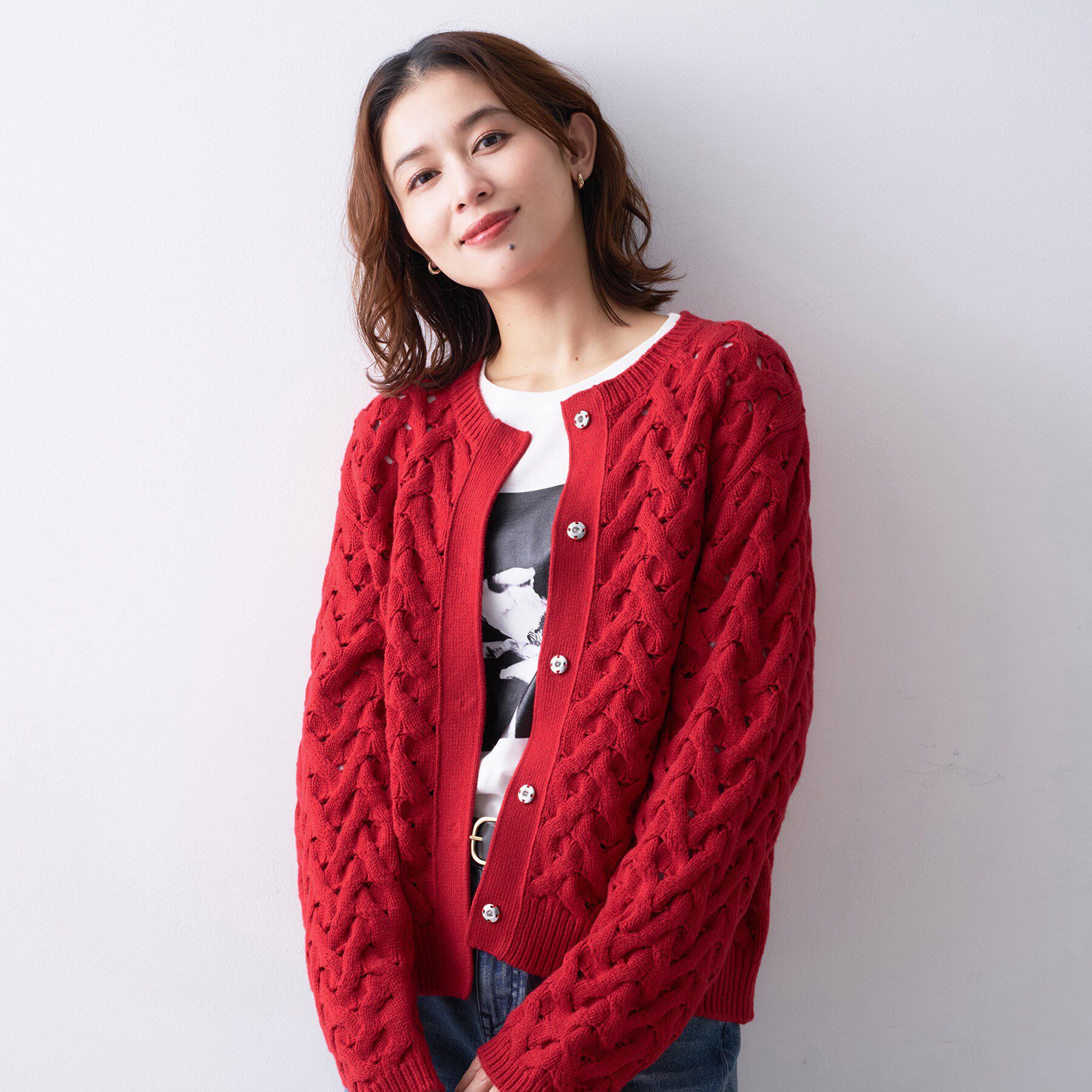 UNTITLED「【Liyoca】3G変形ケーブルカーディガン」|カーディガン|