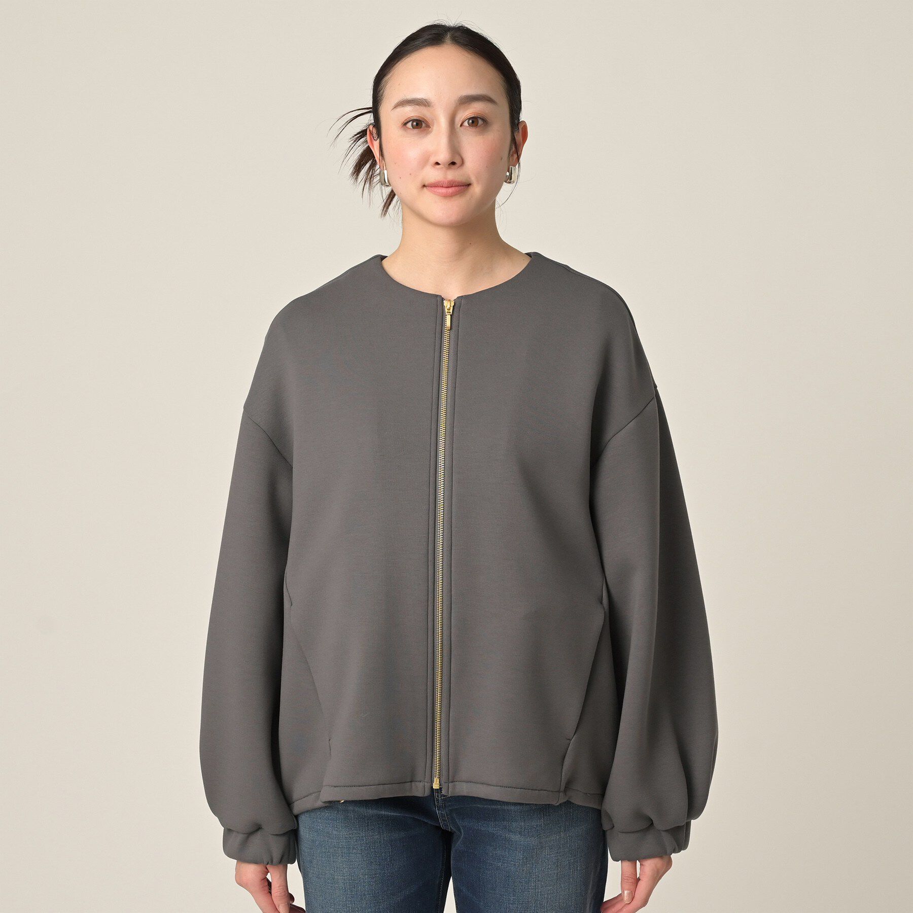 UNTITLED「【春アウター/ゆったり】ダンボールジップブルゾン」|ブルゾン・スタジャン|