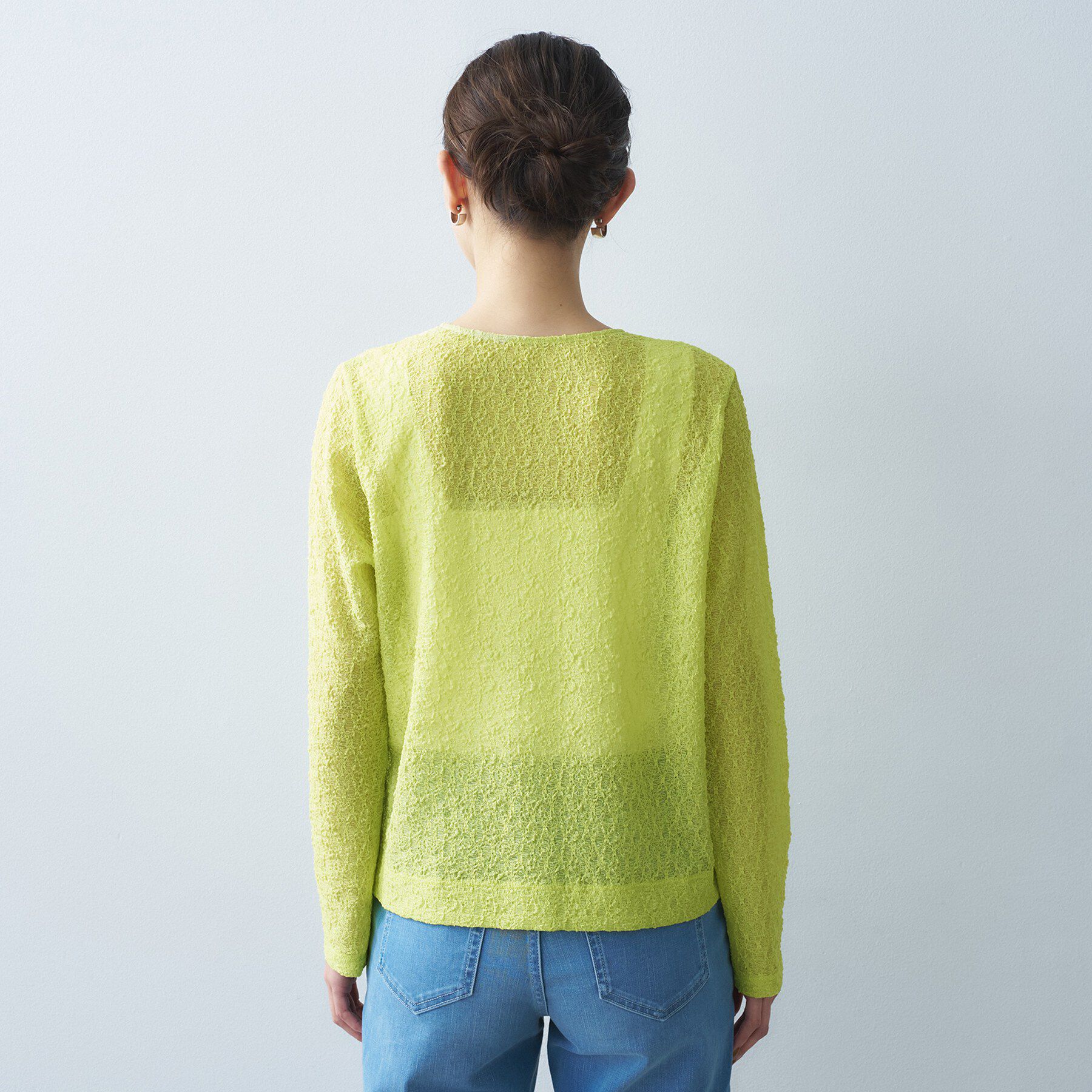 UNTITLED「【古畑星夏さん着用/シアー】ストレッチレースカーディガン」|カーディガン|