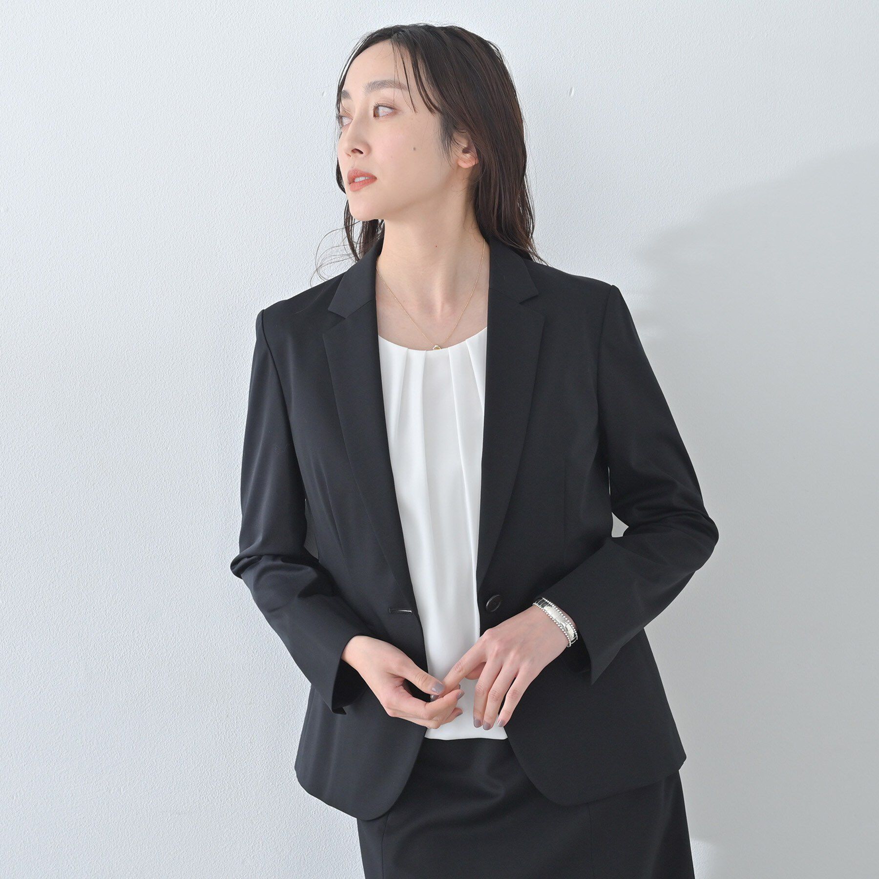 UNTITLED「【UV/接触冷感/スーツ】ジャージテーラードジャケット」|テーラードジャケット|
