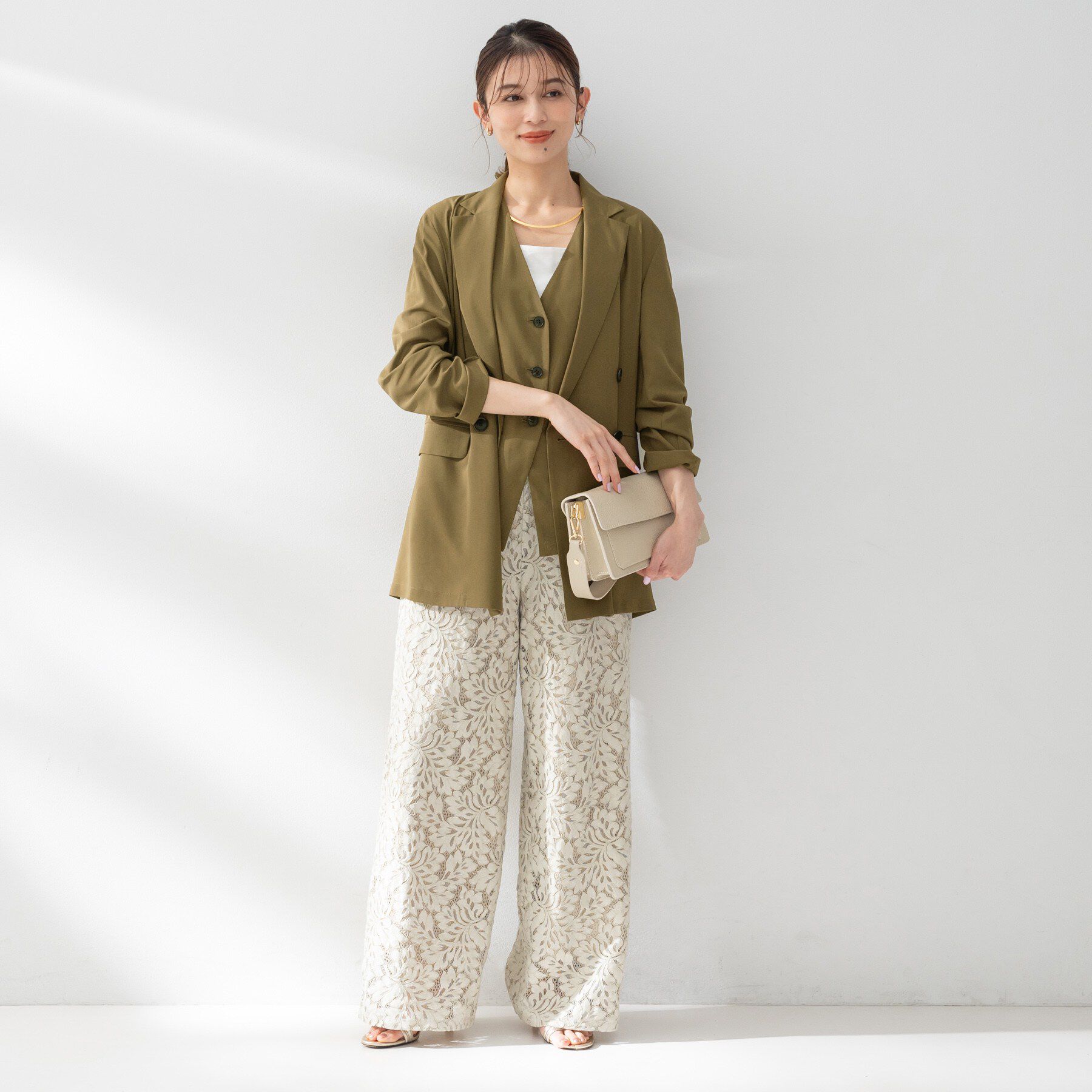 UNTITLED「【セットアップ可/接触冷感/通気性】ドライシアーダブルジャケット」|テーラードジャケット|