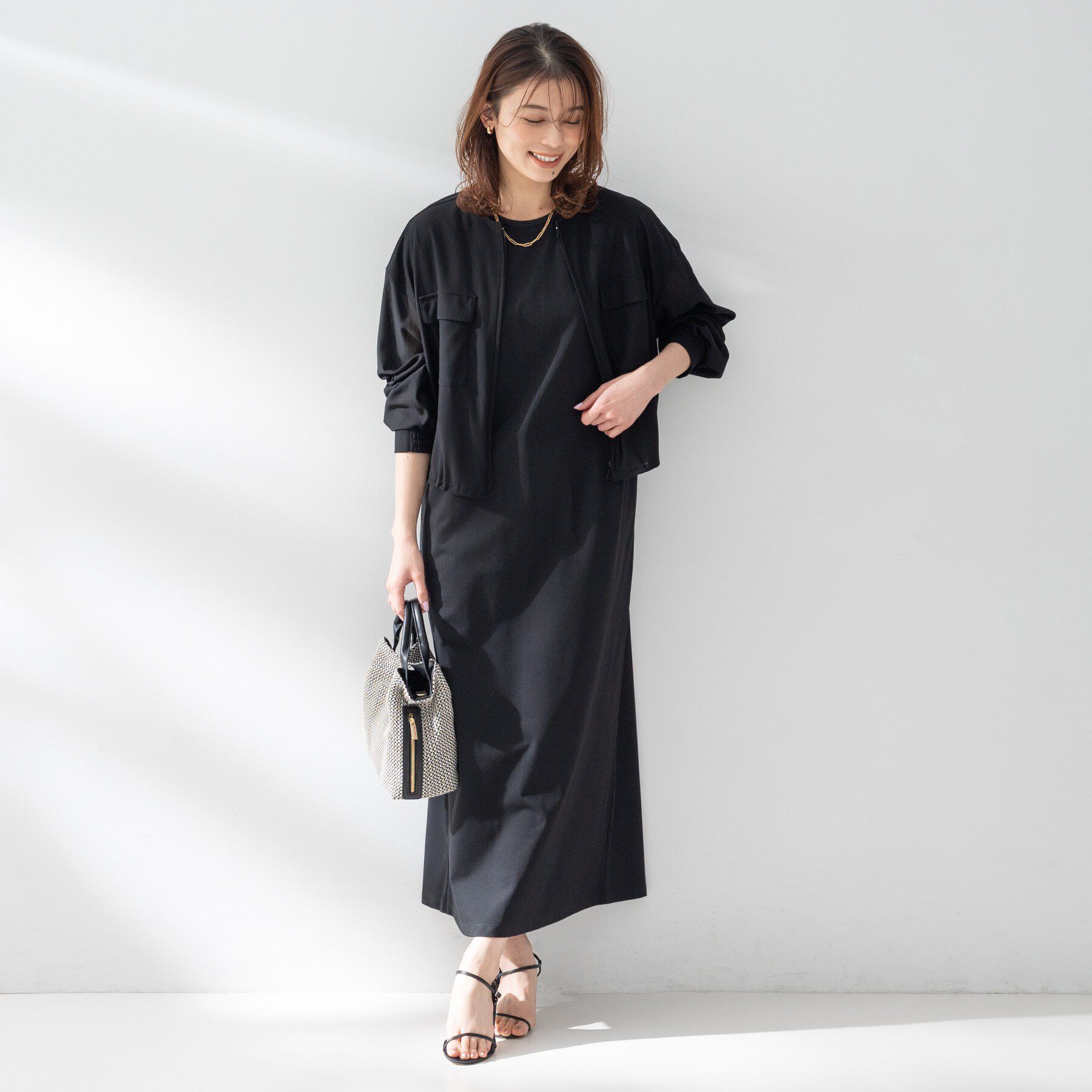 UNTITLED「【接触冷感/UVカット/遮熱/抗菌防臭】ライトプレーティングワンピース」|ワンピース|