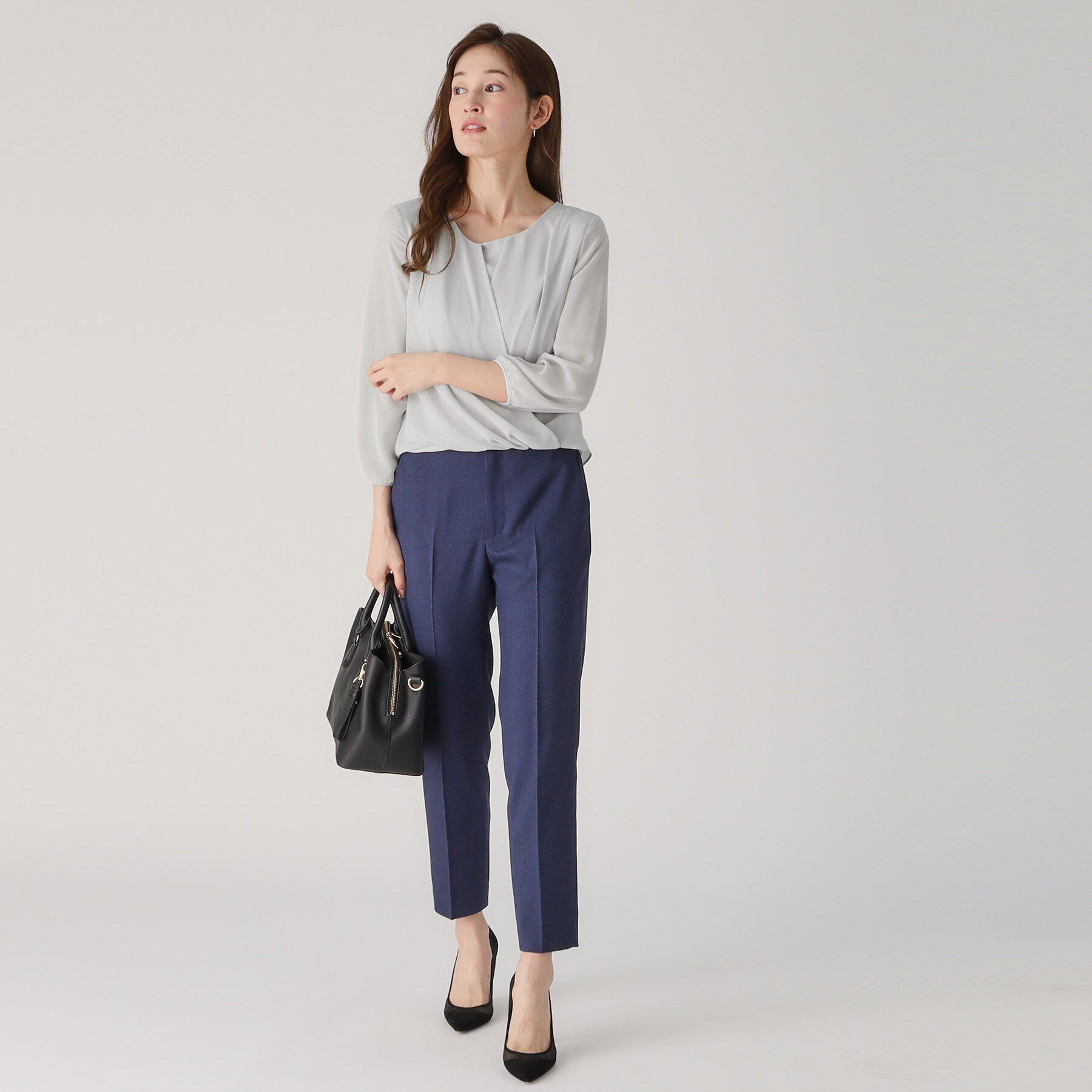 COUP DE CHANCE「【洗える／日本製／通勤】カシュクール風ブラウス」|シャツ・ブラウス|