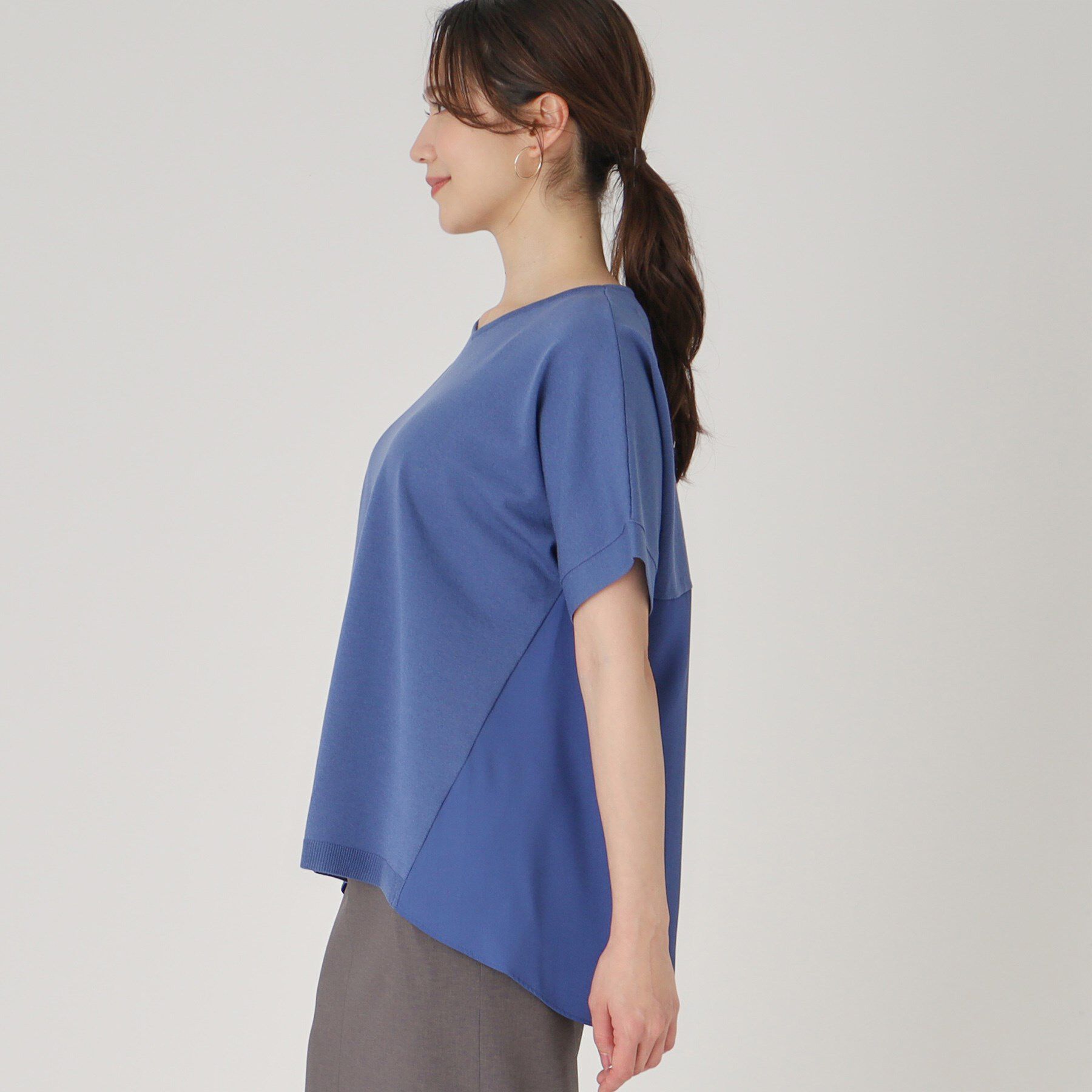 COUP DE CHANCE「【洗える／ヒップ丈】異素材組合せトップス」|ニット・セーター|