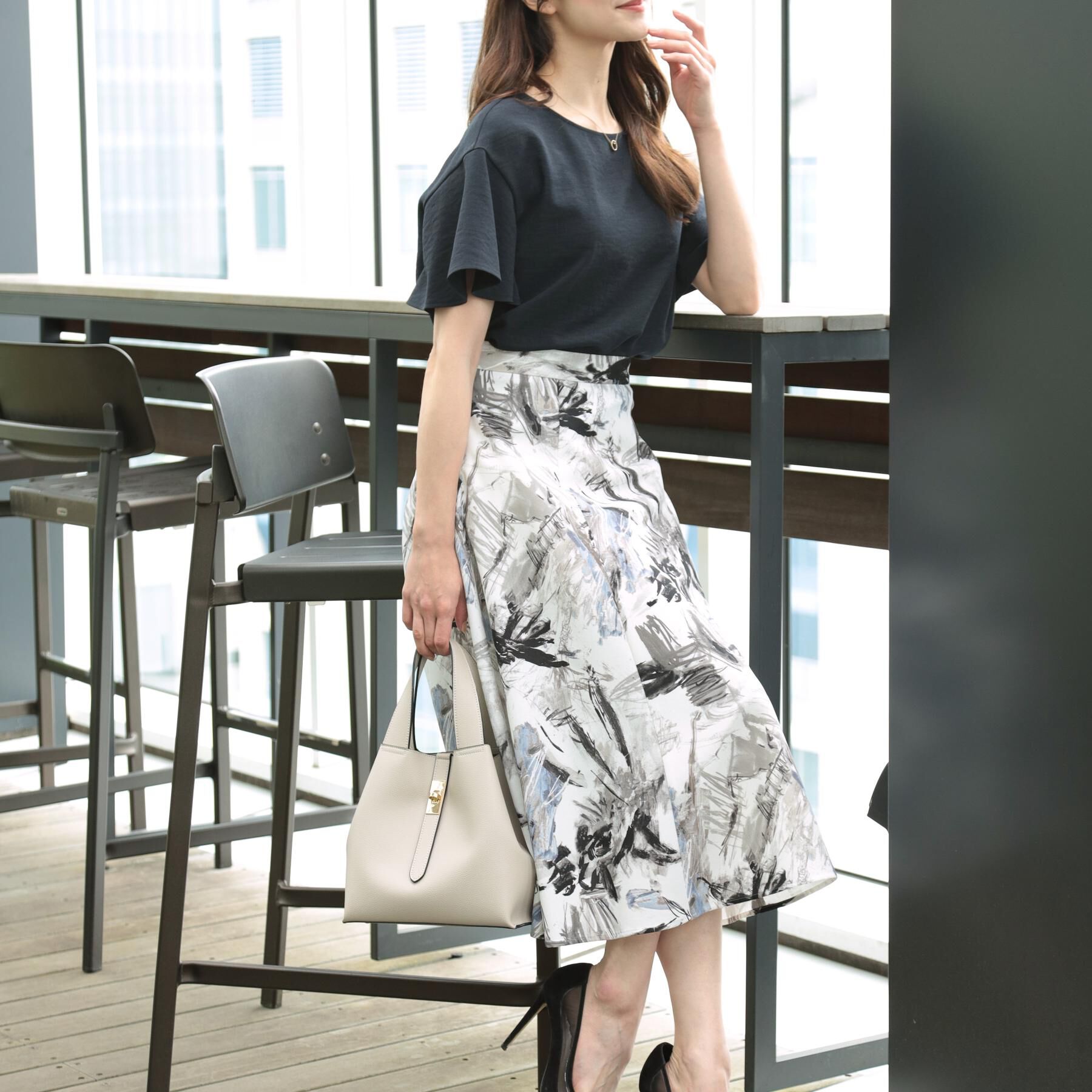 COUP DE CHANCE「【洗える】フレアー袖ブラウス」|シャツ・ブラウス|