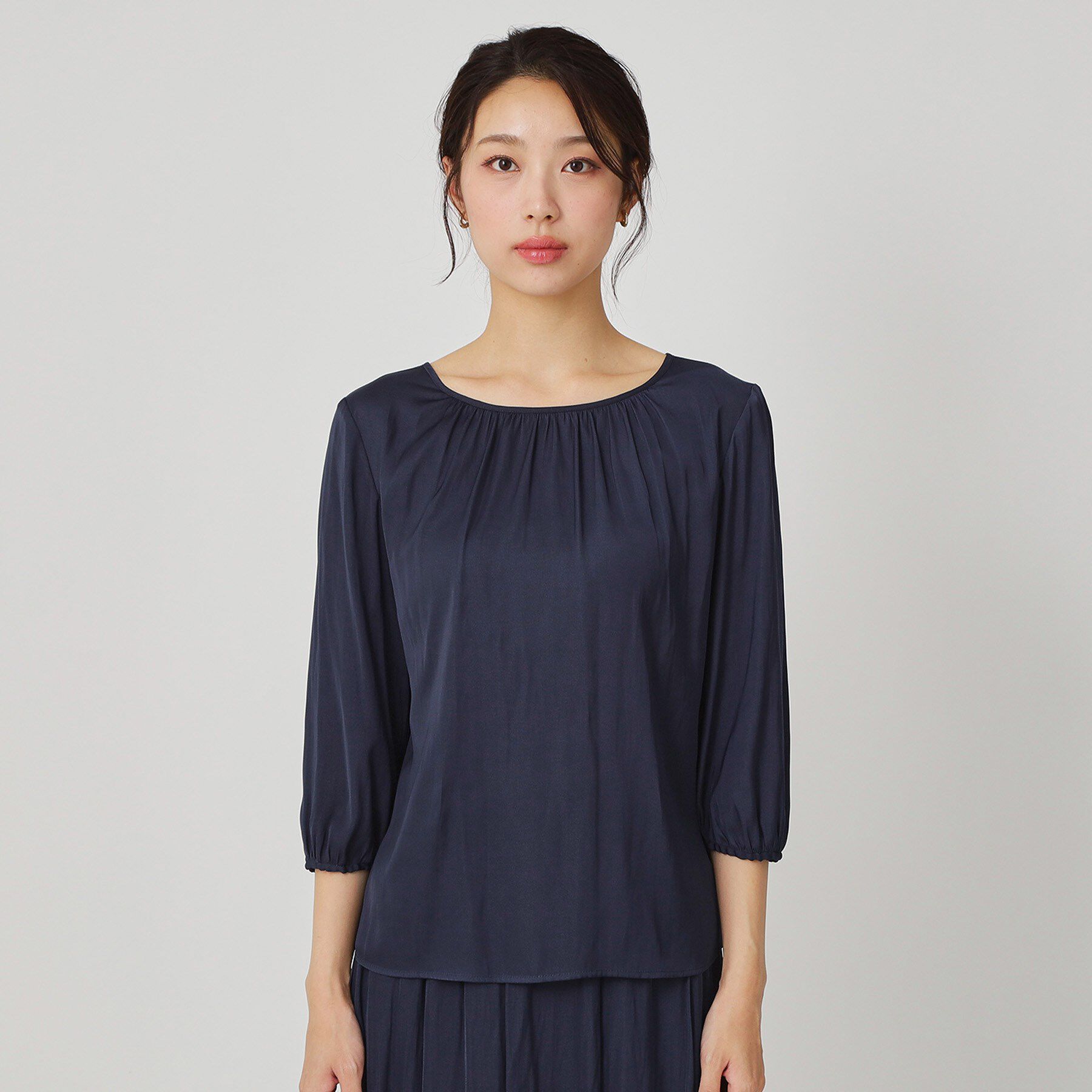 COUP DE CHANCE「【手洗い可／セットアップ可】エアリーなギャザーブラウス」|シャツ・ブラウス|