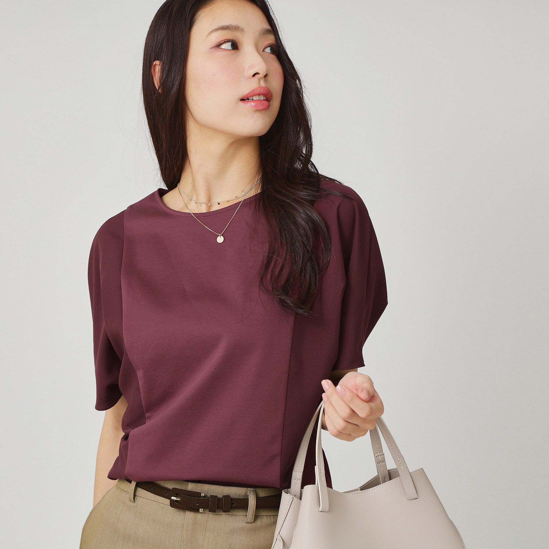 COUP DE CHANCE「【手洗い可／日本製】ドルマンジャージトップス」|Tシャツ・カットソー|