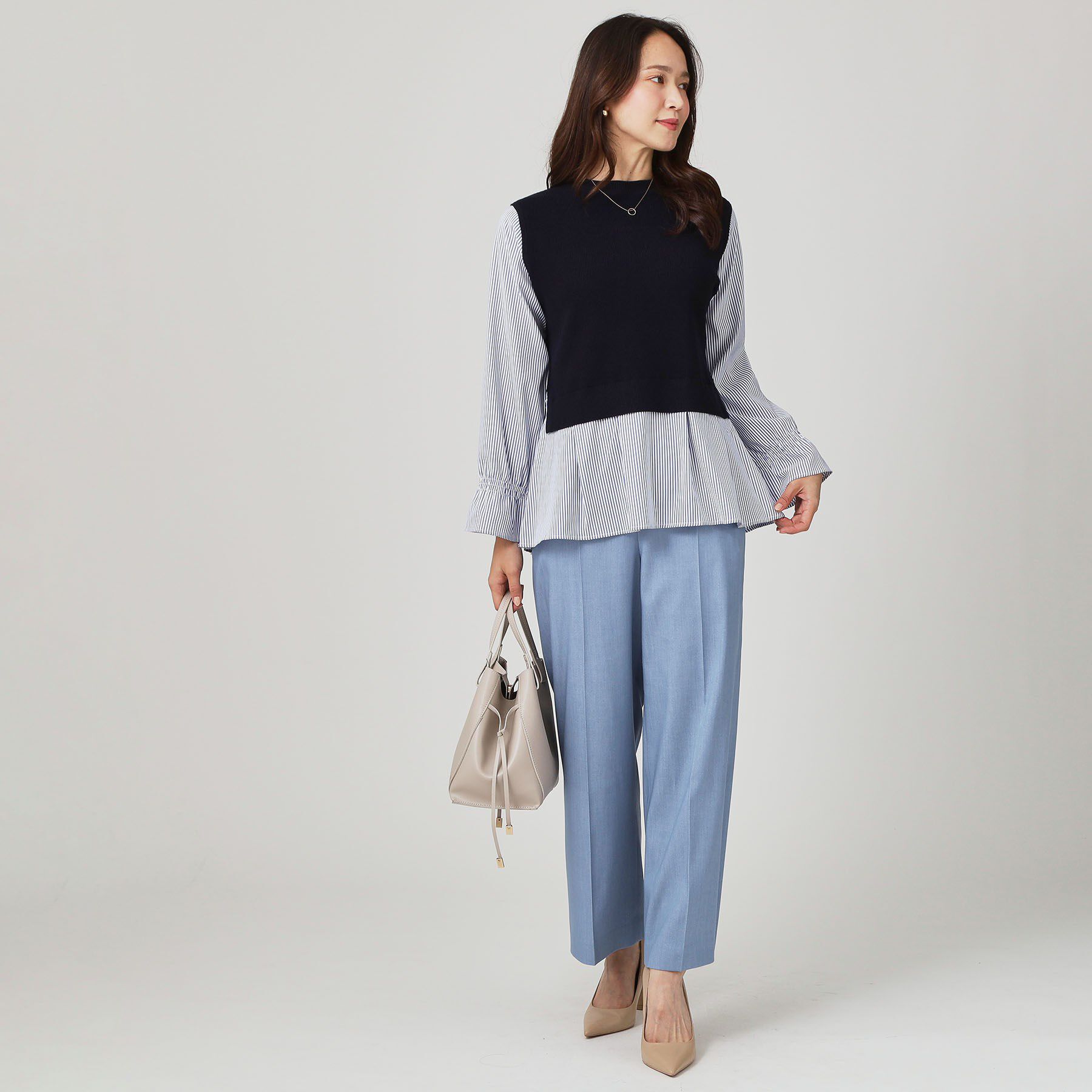 COUP DE CHANCE「【手洗い可】重ね着風ニットトップス」|ニット・セーター|