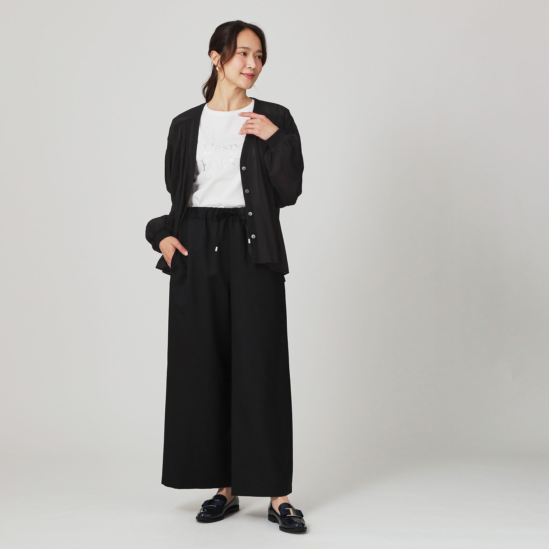 COUP DE CHANCE「【手洗い可】エアリーなシャツ風カーディガン」|カーディガン|