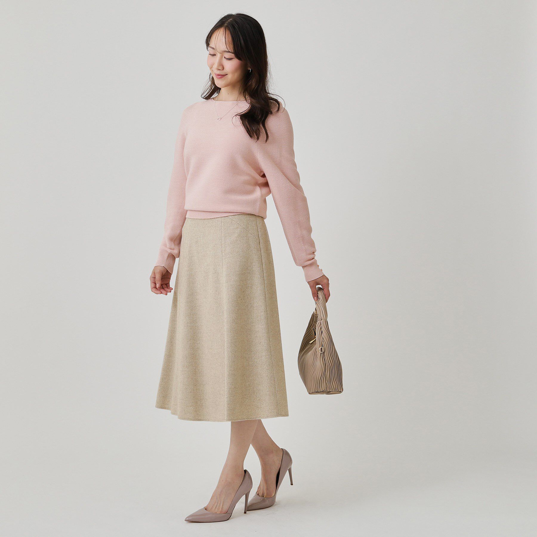 COUP DE CHANCE「【日本製】ラメ混ツイードフレアースカート」|スカート|