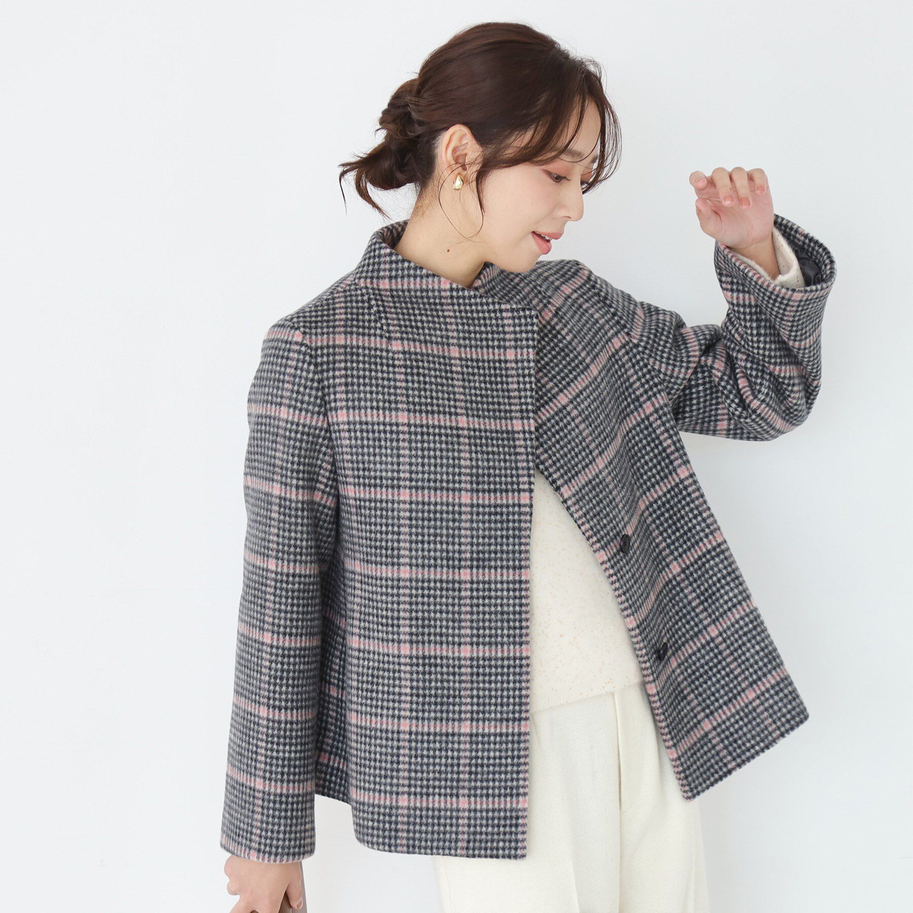 COUP DE CHANCE「【日本製】スタンドカラーのショート丈コート」|その他|