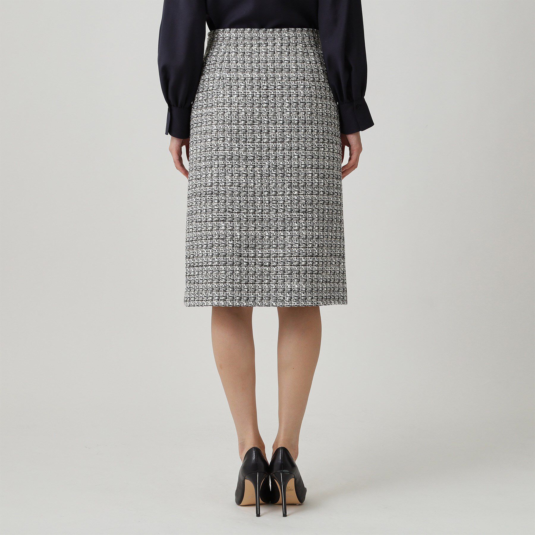 COUP DE CHANCE「【日本製／セットアップ】ファンシーツィードのセミAラインスカート」|スカート|