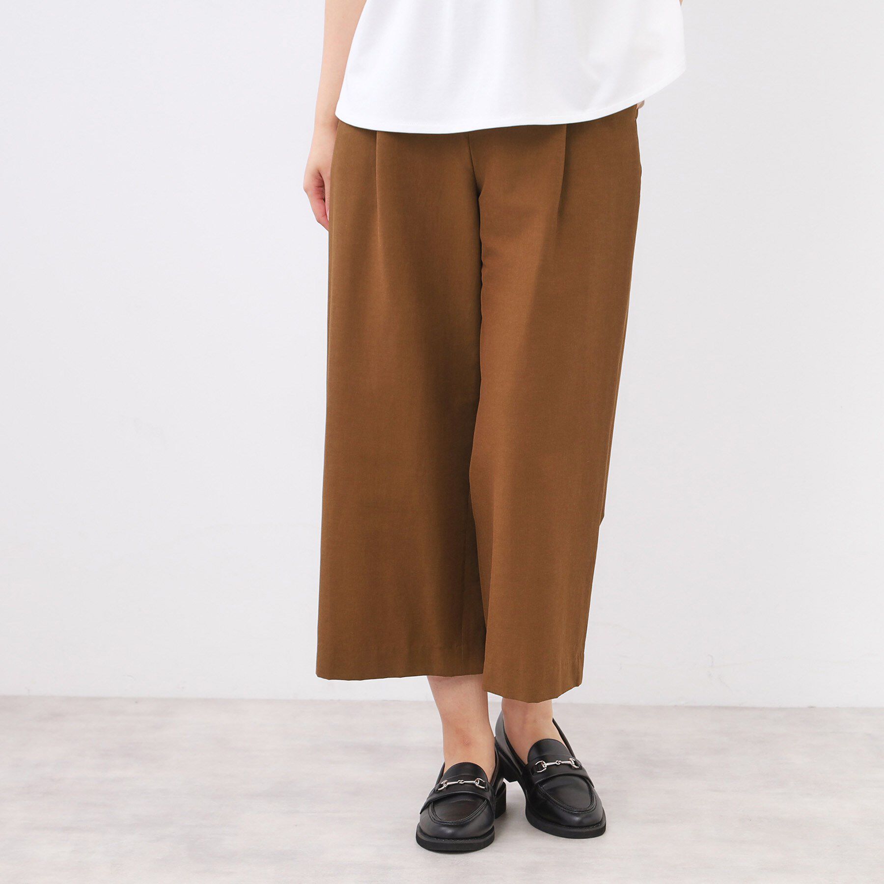 Reflect「【お腹・腰周りすっきり見え◎】ストレッチワイドクロップドパンツ」|その他|