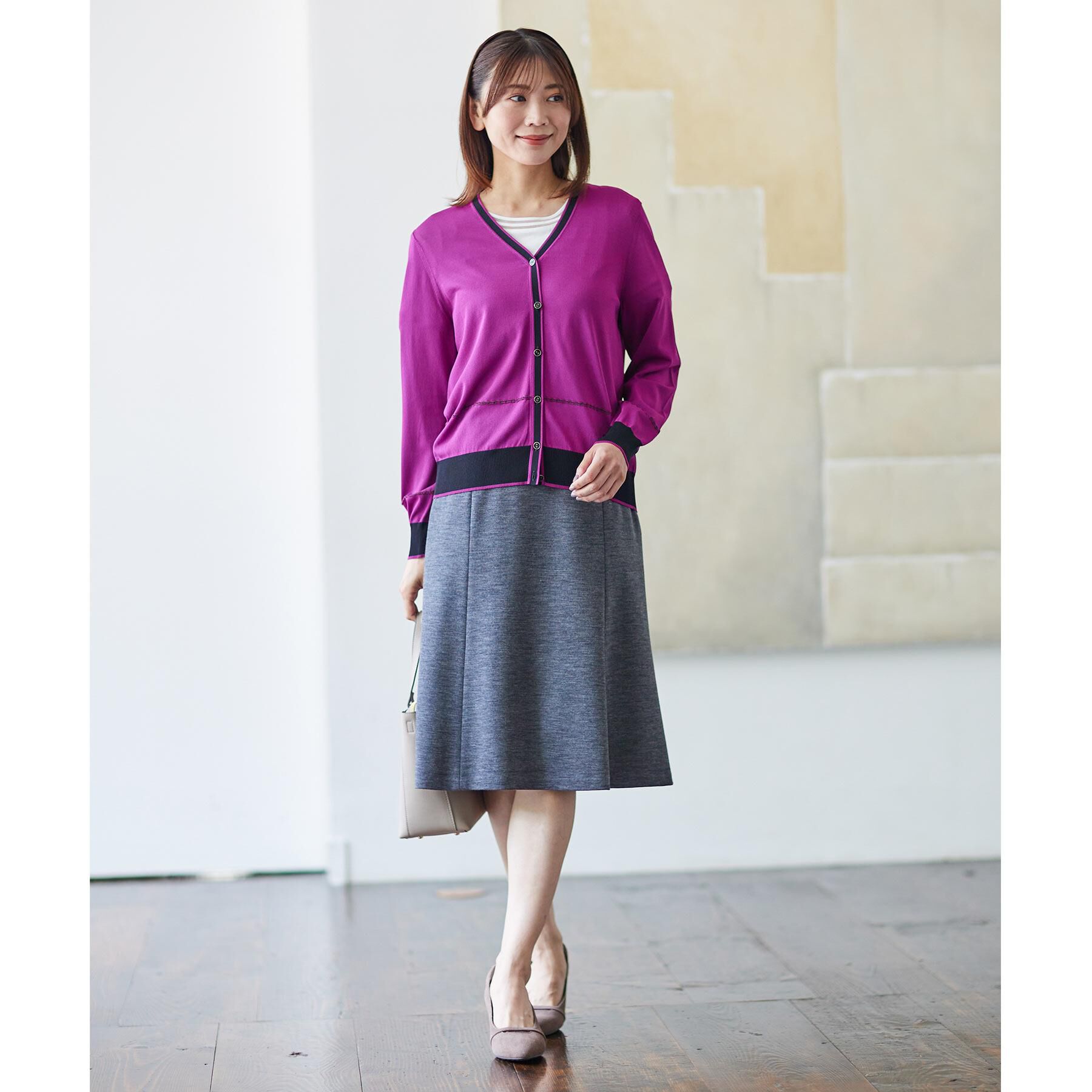 Reflect「【匠シリーズ／すっきり細見え／セットアップ可】ソフトフレアスカート」|スカート|