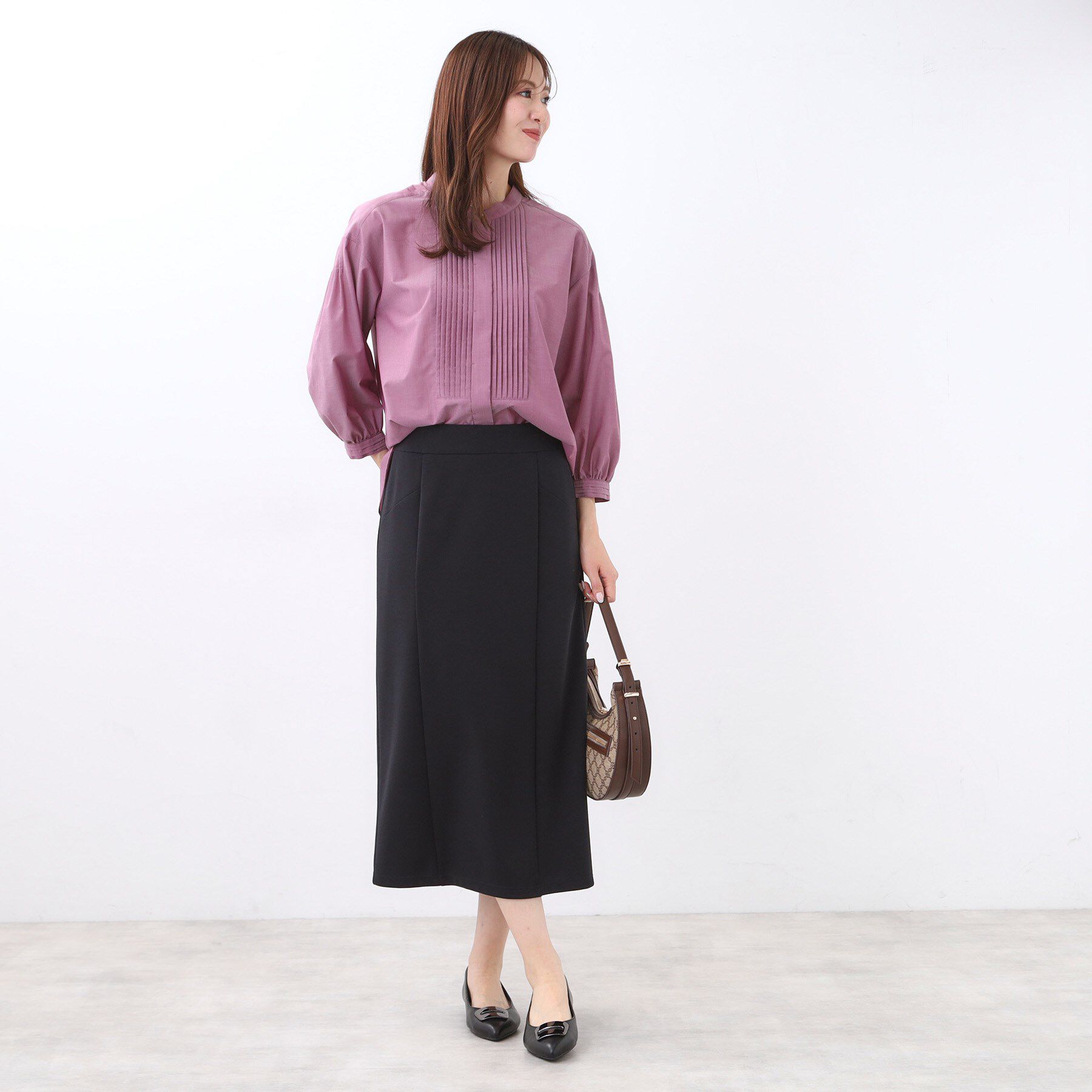 Reflect「【すっきり見え／ウエスト総ゴム】ジャージナロースカート」|スカート|