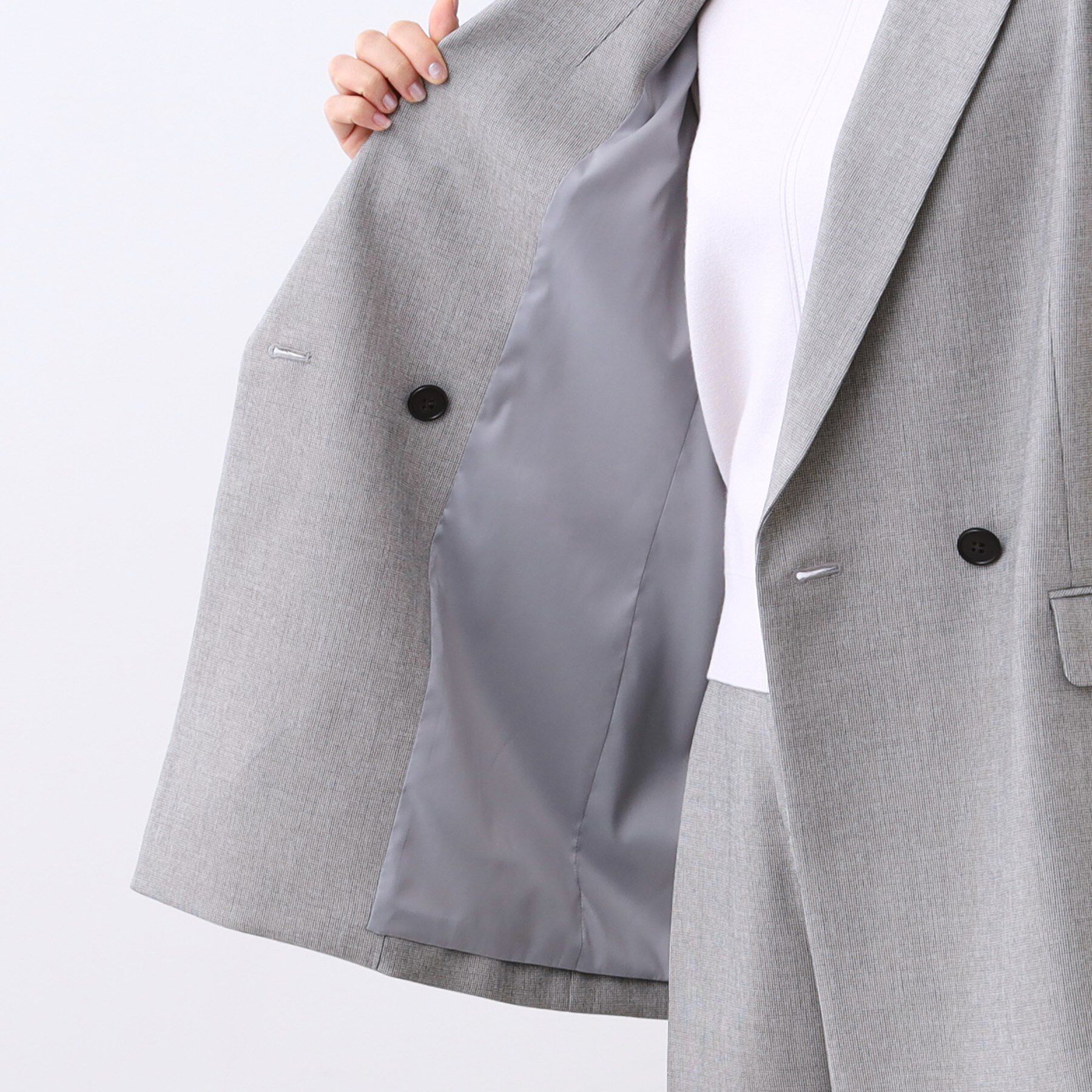 Reflect「【単品使いOK◎／ライトアウター／セットアップ可】リラクシーメランジジャケット」|テーラードジャケット|