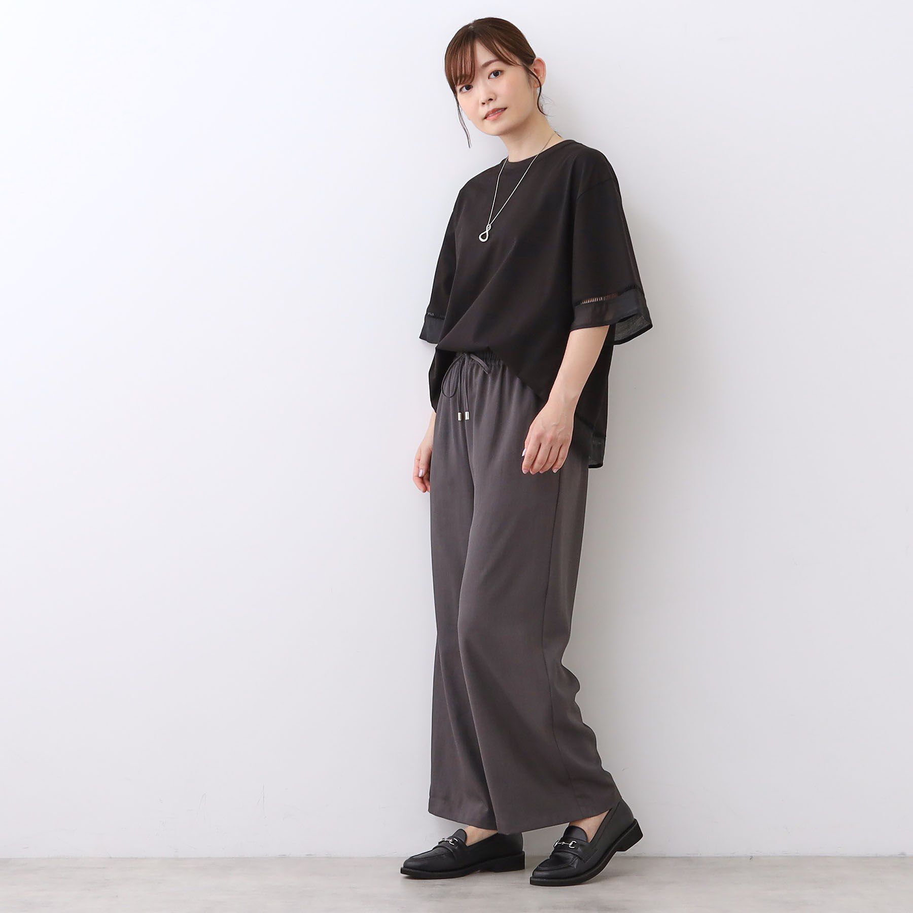 Reflect「【E‐QUALITY／体型カバー】シアー&times;レースデザインプルオーバー」|Tシャツ・カットソー|