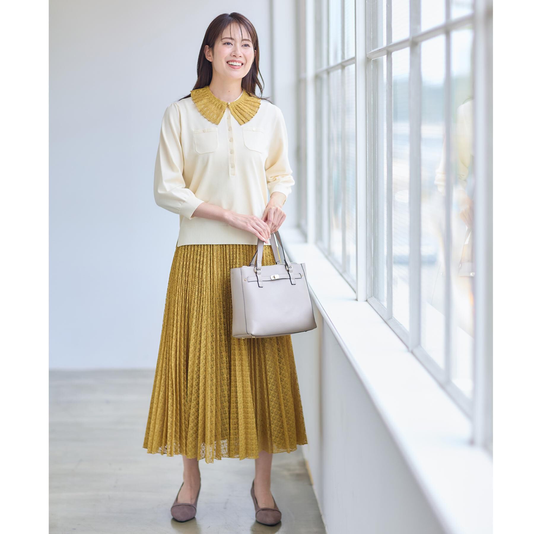 Reflect「【コーディネートのポイントに◎／同素材スカートあり】レース付け衿」|その他|