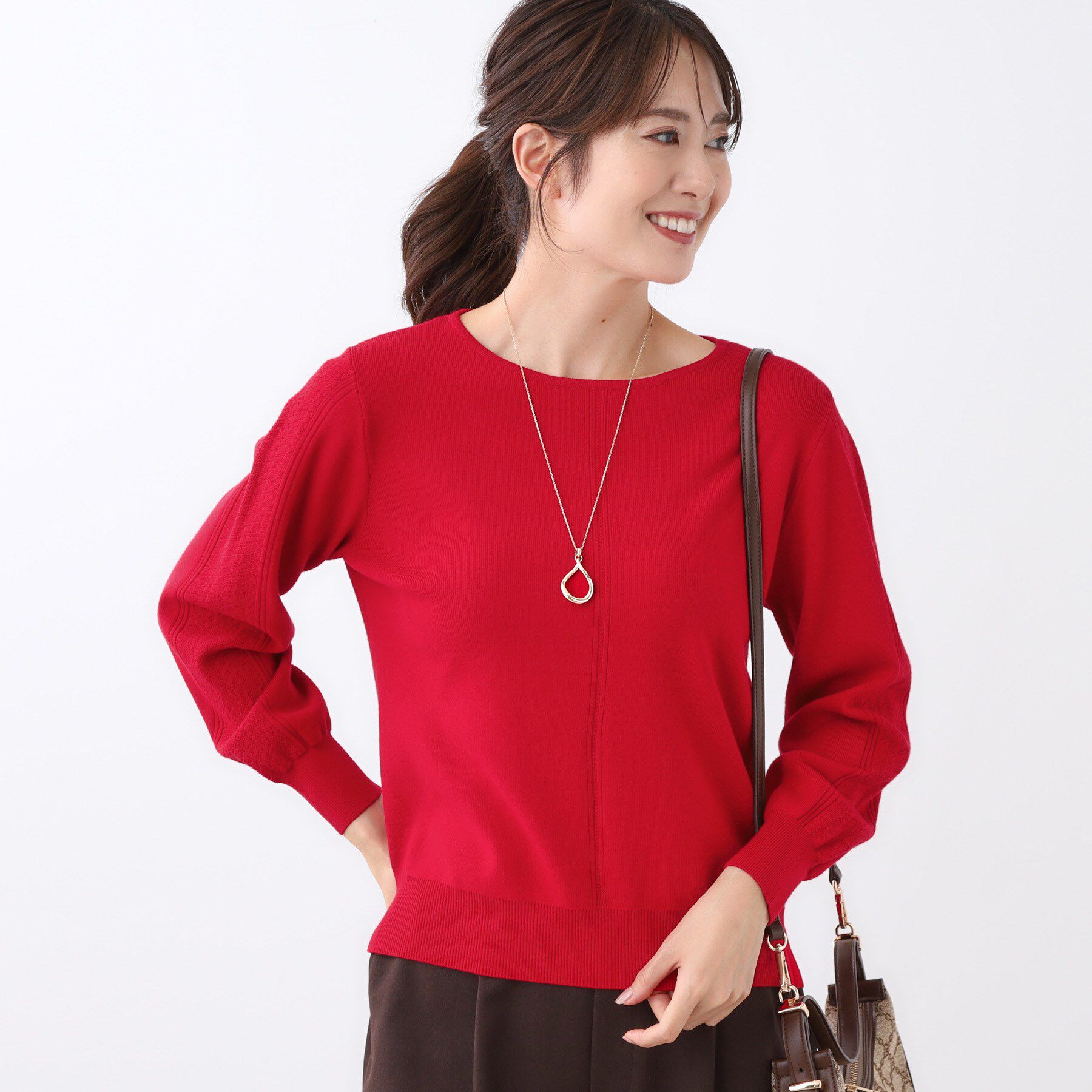 Reflect「【選べる6色／長く着られる◎】ボートネックニット」|ニット・セーター|