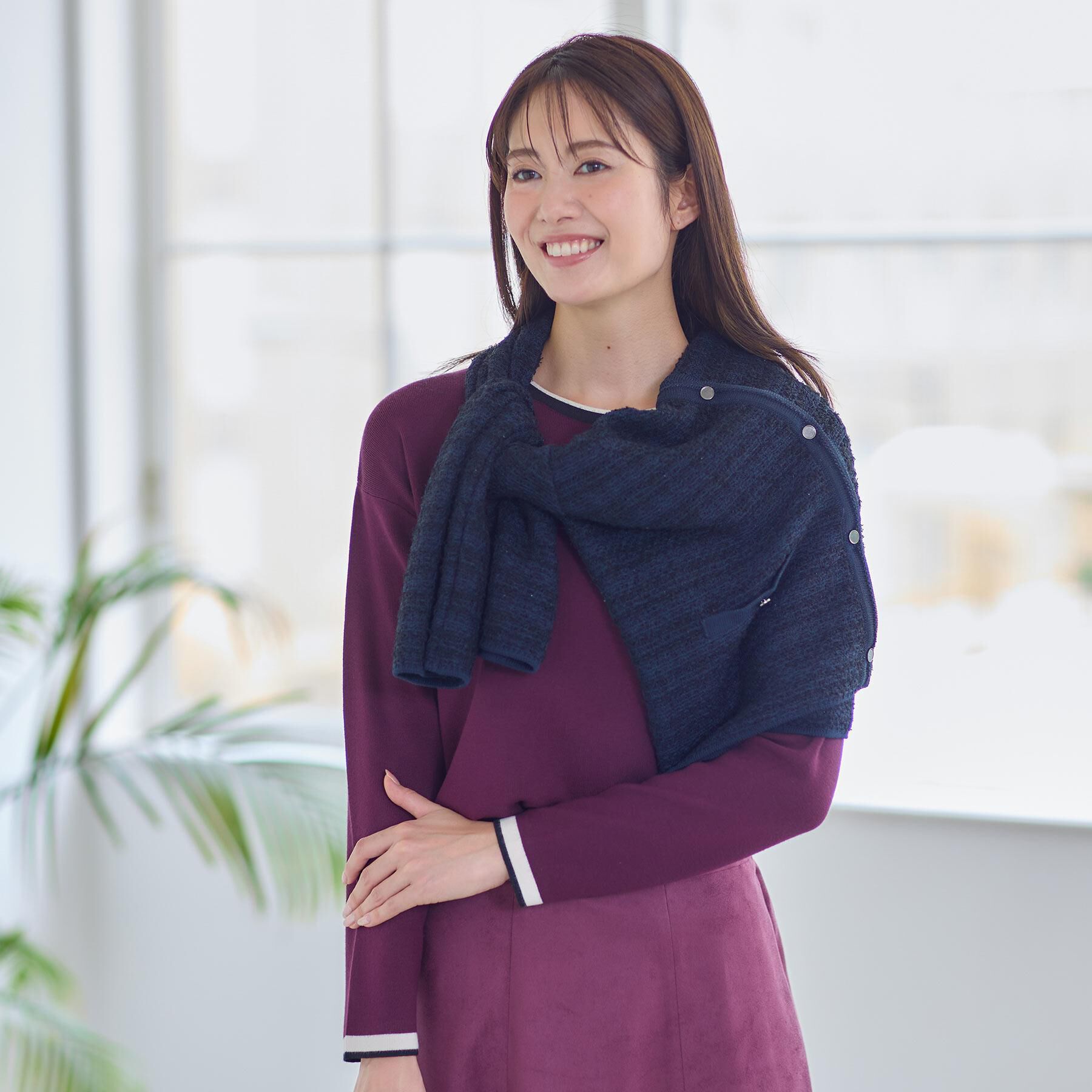 Reflect「【ライトアウター／ゆったりシルエット／気軽な羽織に◎】ドライタッチカーディガン」|カーディガン|