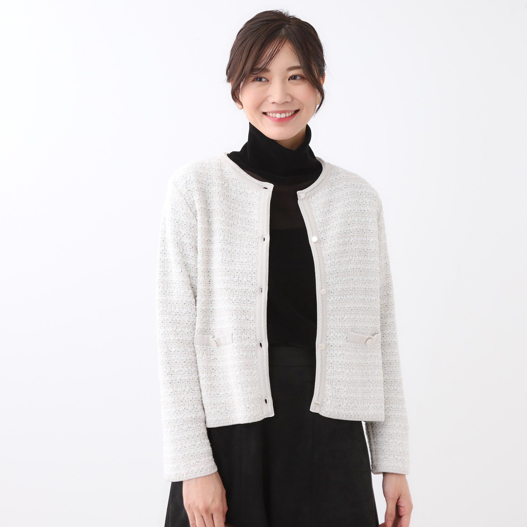 Reflect「【ライトアウター／ゆったりシルエット／気軽な羽織に◎】ドライタッチカーディガン」|カーディガン|