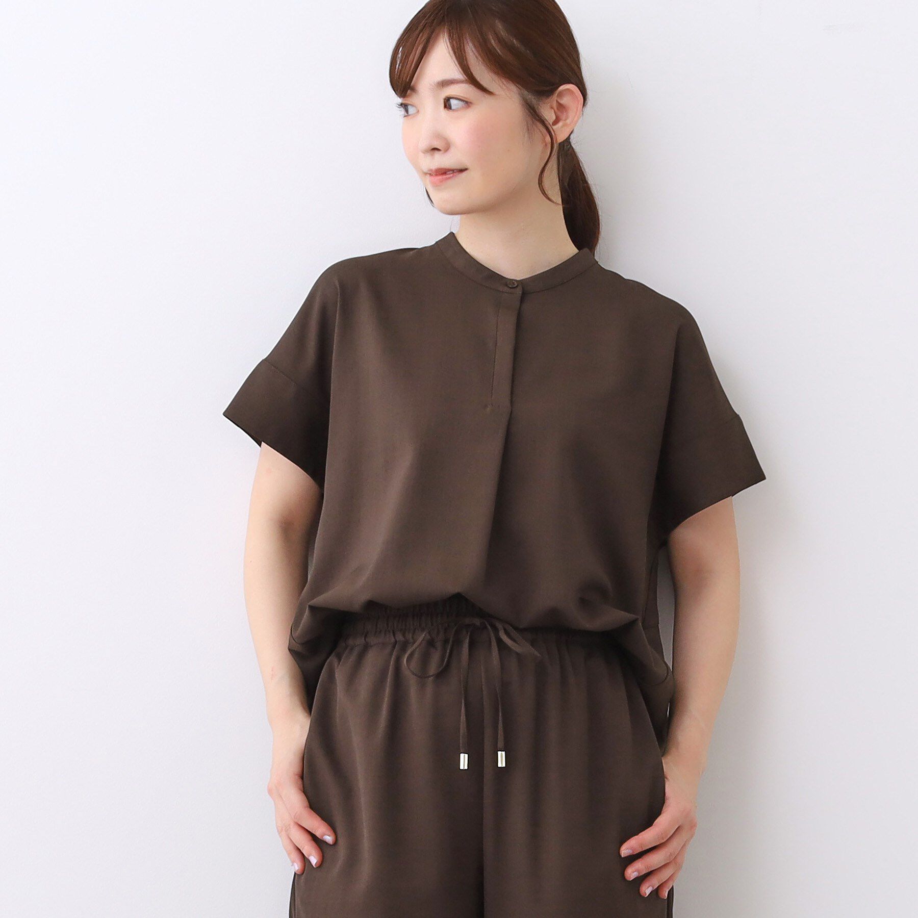 Reflect「【E‐QUALITY／ウエスト総ゴム／セットアップ／単品使いOK◎】ブラウス＋ストレートパンツセット」|スーツ|