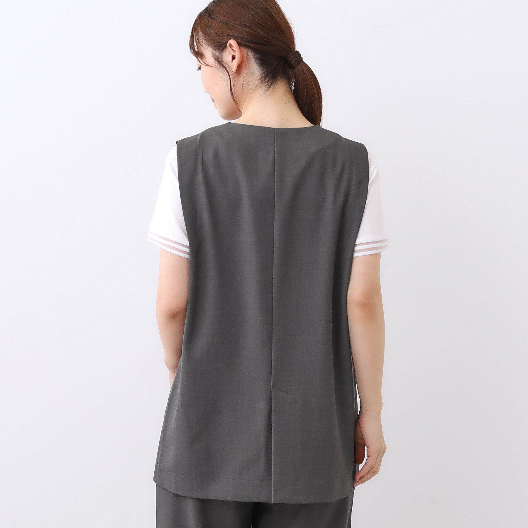 Reflect「【ウエスト総ゴム／セットアップ／単品使いOK◎】ベスト＋ストレートパンツセット」|スーツ|