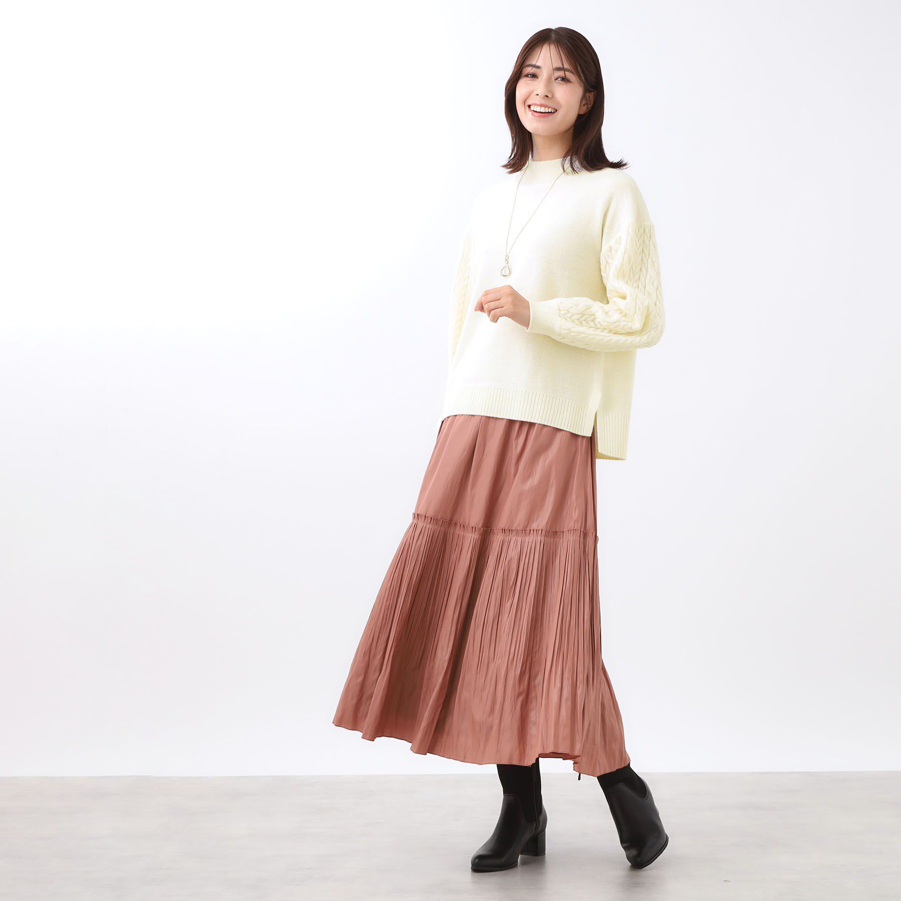 Reflect「【一枚で着映え◎／ゆったりシルエット】ラメ&times;スパンコールウール混ニット」|ニット・セーター|