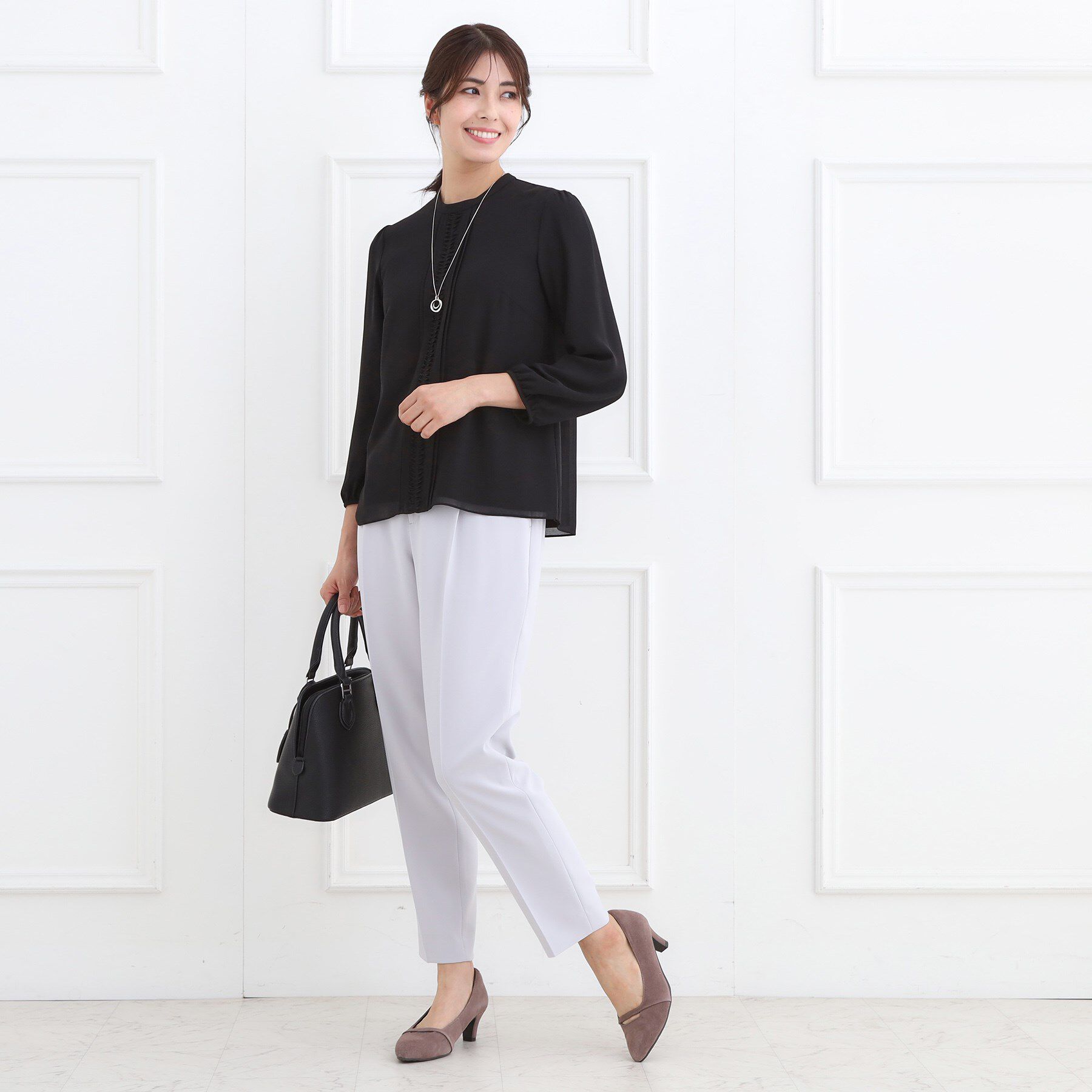 Reflect「【お仕事に◎】スタンドネックブラウス」|シャツ・ブラウス|