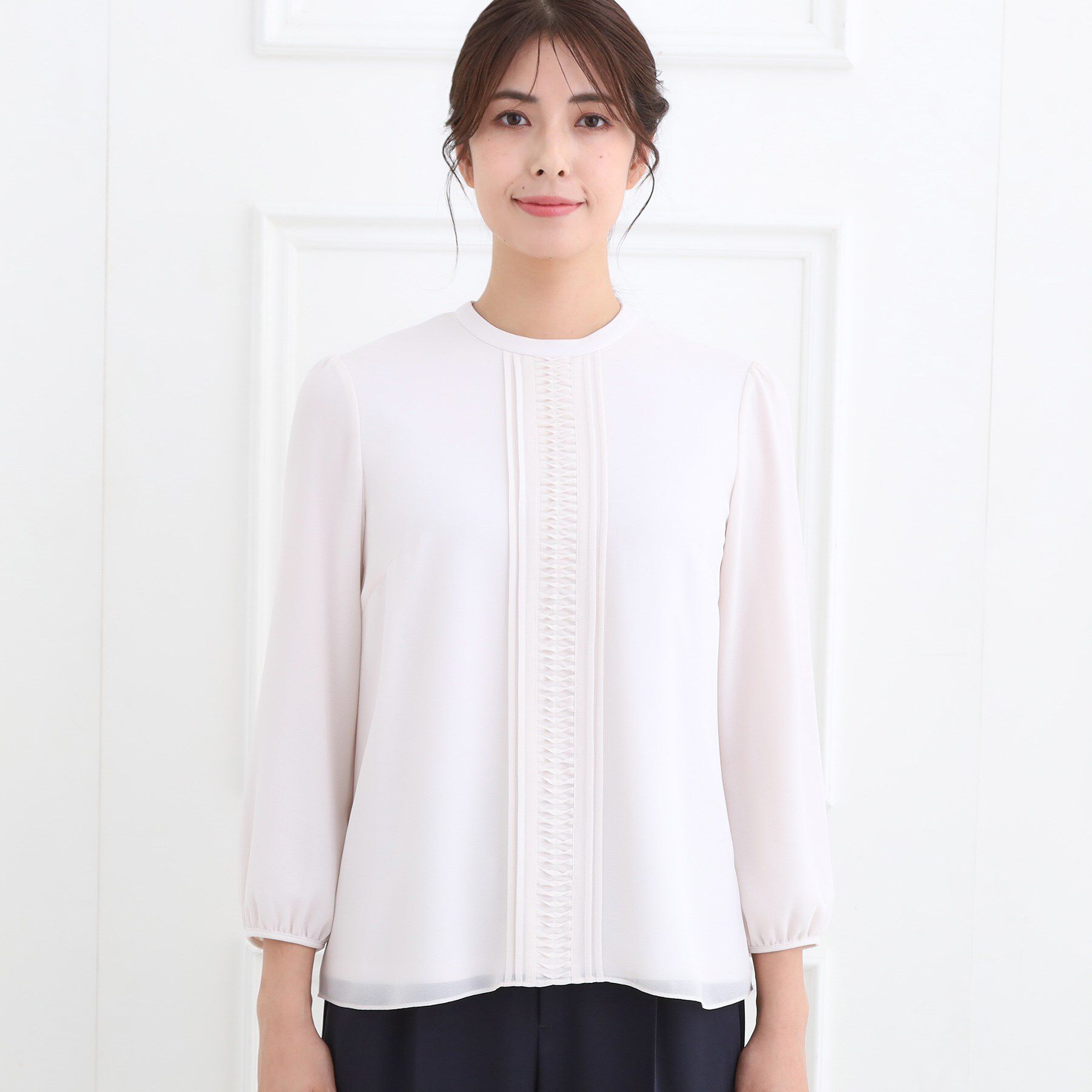 Reflect「【お仕事に◎】スタンドネックブラウス」|シャツ・ブラウス|