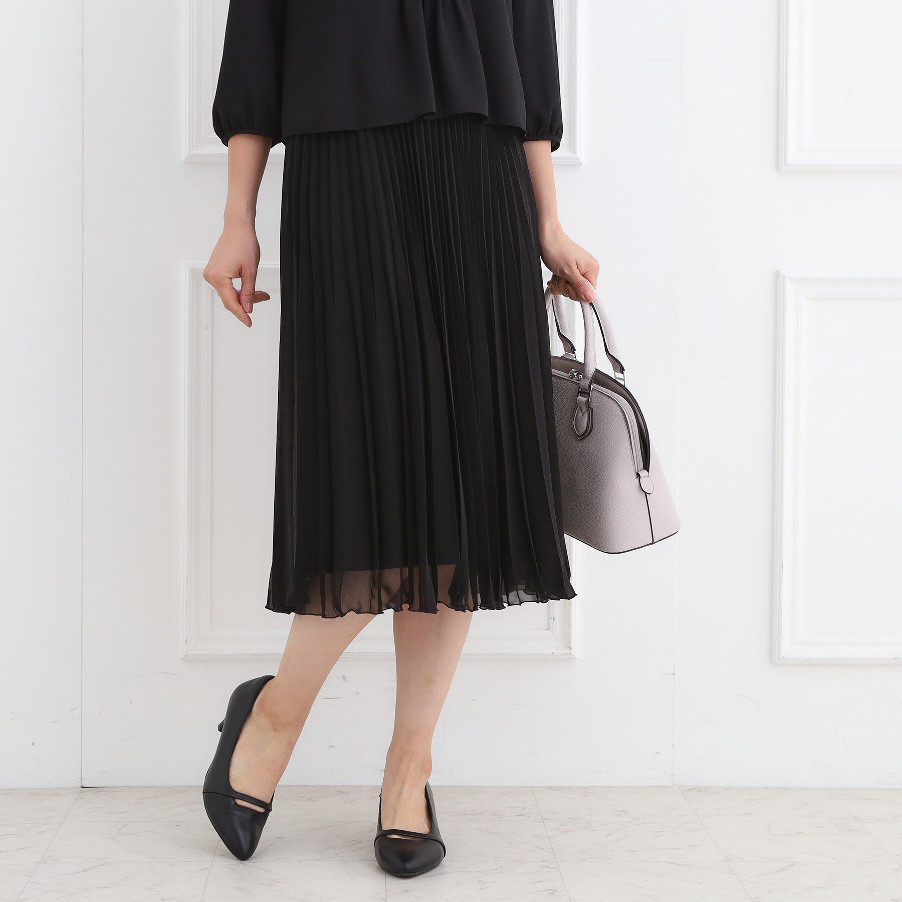 Reflect「【お仕事に◎】シフォンジョーゼットプリーツスカート」|スカート|