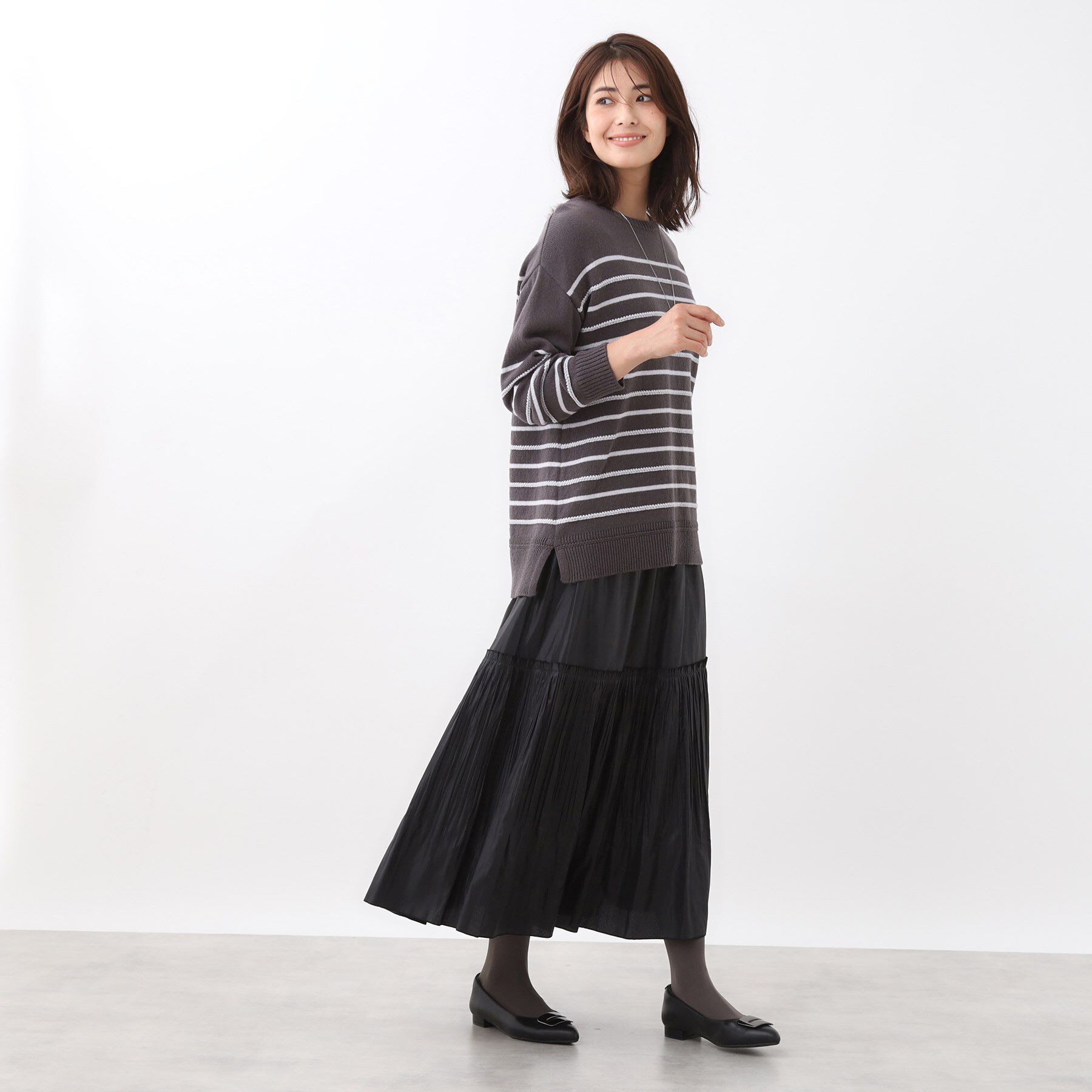 Reflect「【腰周りすっきり◎】プリーツギャザースカート」|スカート|